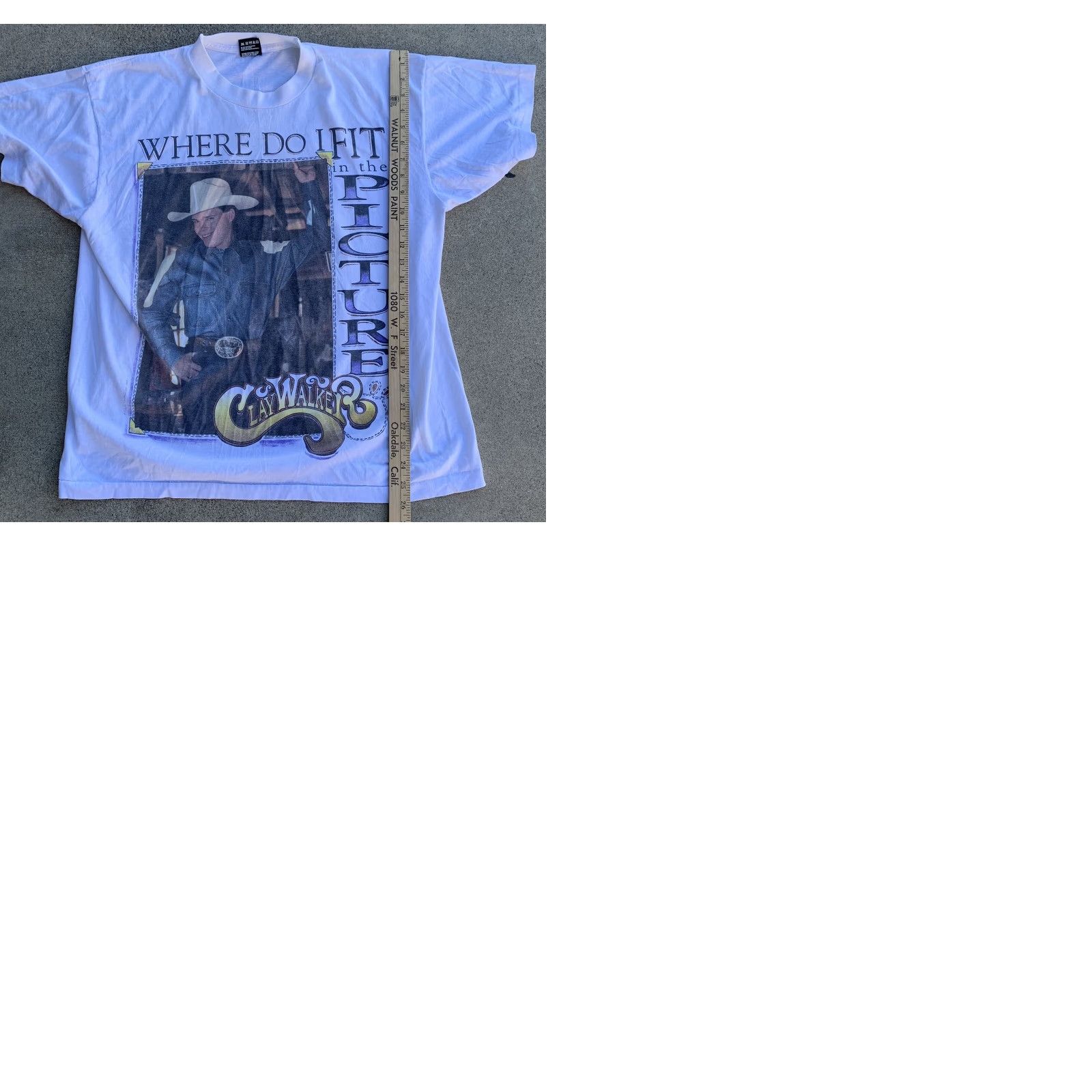 Fruit Of The Loom VINTAGE Clay Walker where do I fit in the picture tour 1994 band concert tee XL Size US XL / EU 56 / 4 - 9 Thumbnail