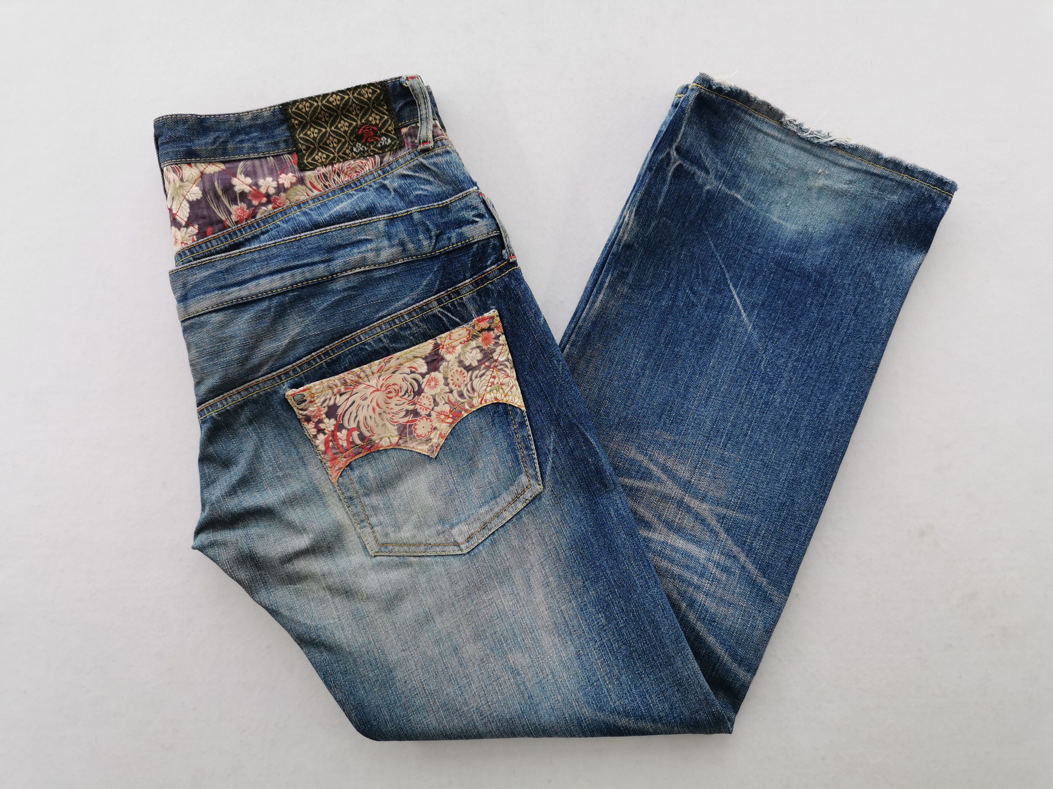 Eternal Distressed Vintage Eternal Double Waist Sakura Motif Denim Size US 36 / EU 52 - 5 Thumbnail