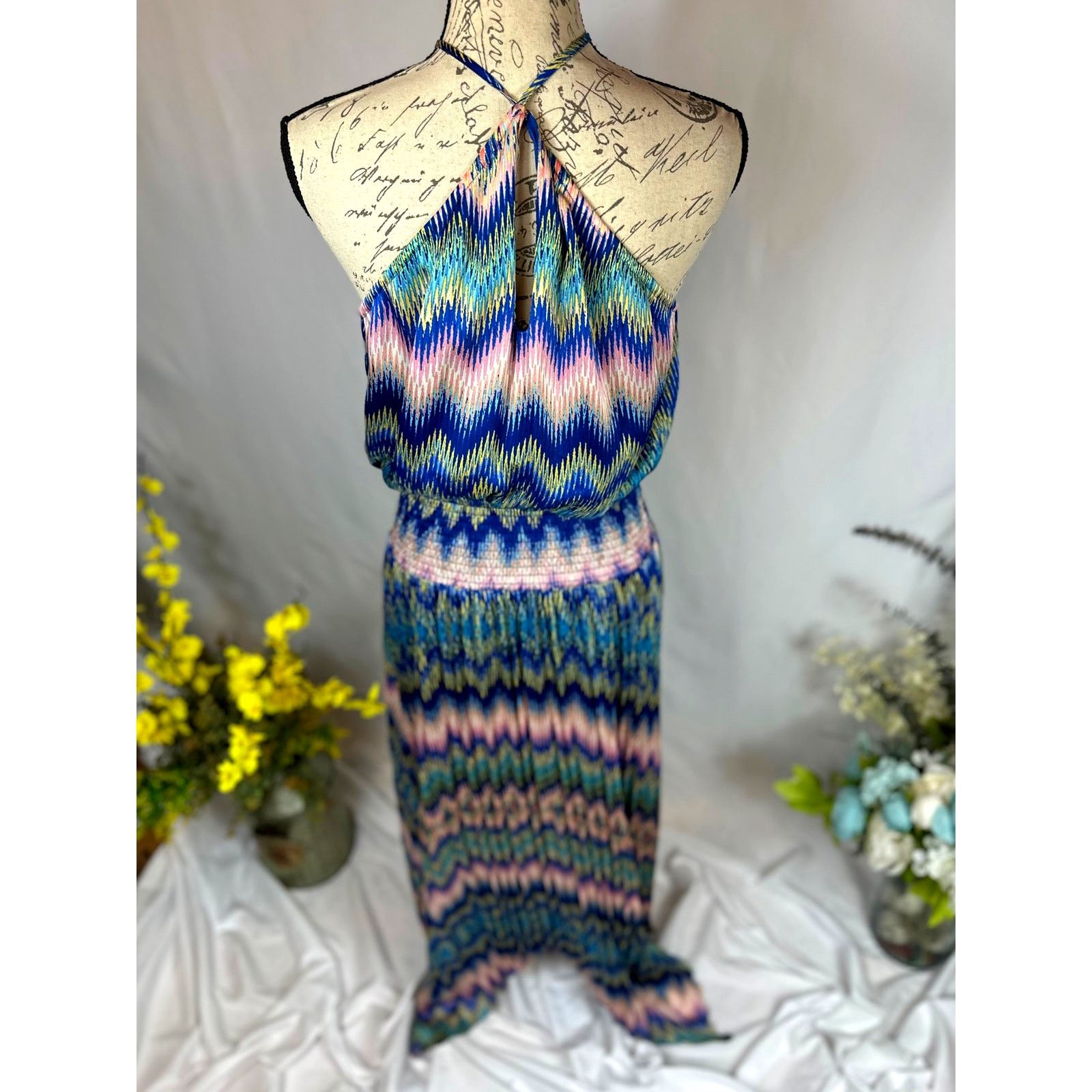Ramy Brook Ramy Brook Giana Chevron-Print Handkerchief Maxi Dress S Size S / US 4 / IT 40 - 16 Thumbnail