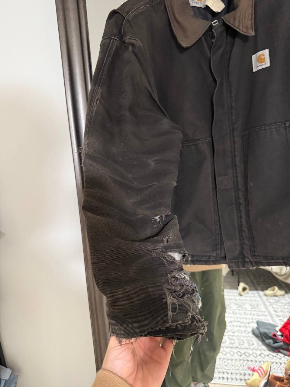 Carhartt Carhartt Men's Work Jacket Brown vintage distressed s80-90 Size US L / EU 52-54 / 3 - 8 Thumbnail