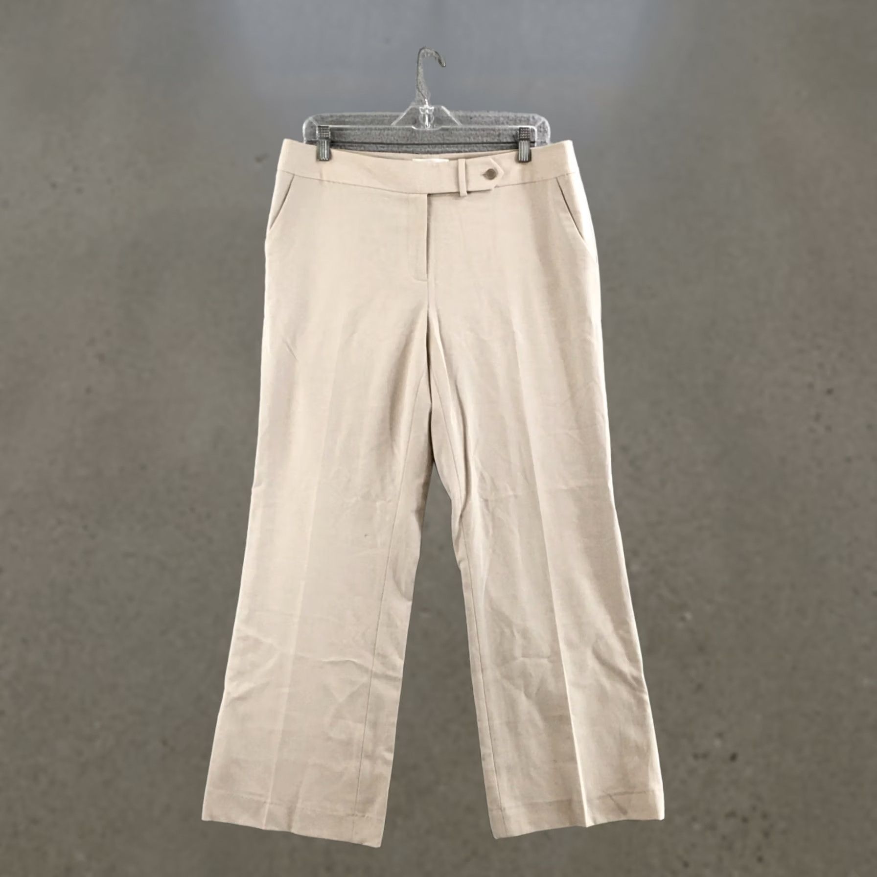 Calvin Klein Calvin Klein Pants Womens 10 Classic Fit Beige Straight Leg Dress Slacks Zip Fly Size 32" / US 10 / IT 46 - 1 Thumbnail