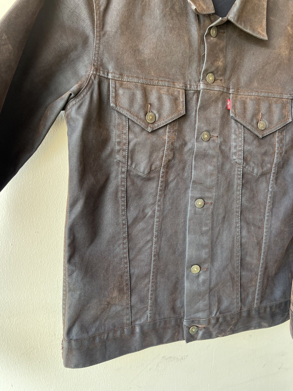 Levi's Vintage 2000s Levi’s Redloop Waxed Denim Trucker Jacket Size US L / EU 52-54 / 3 - 9 Thumbnail