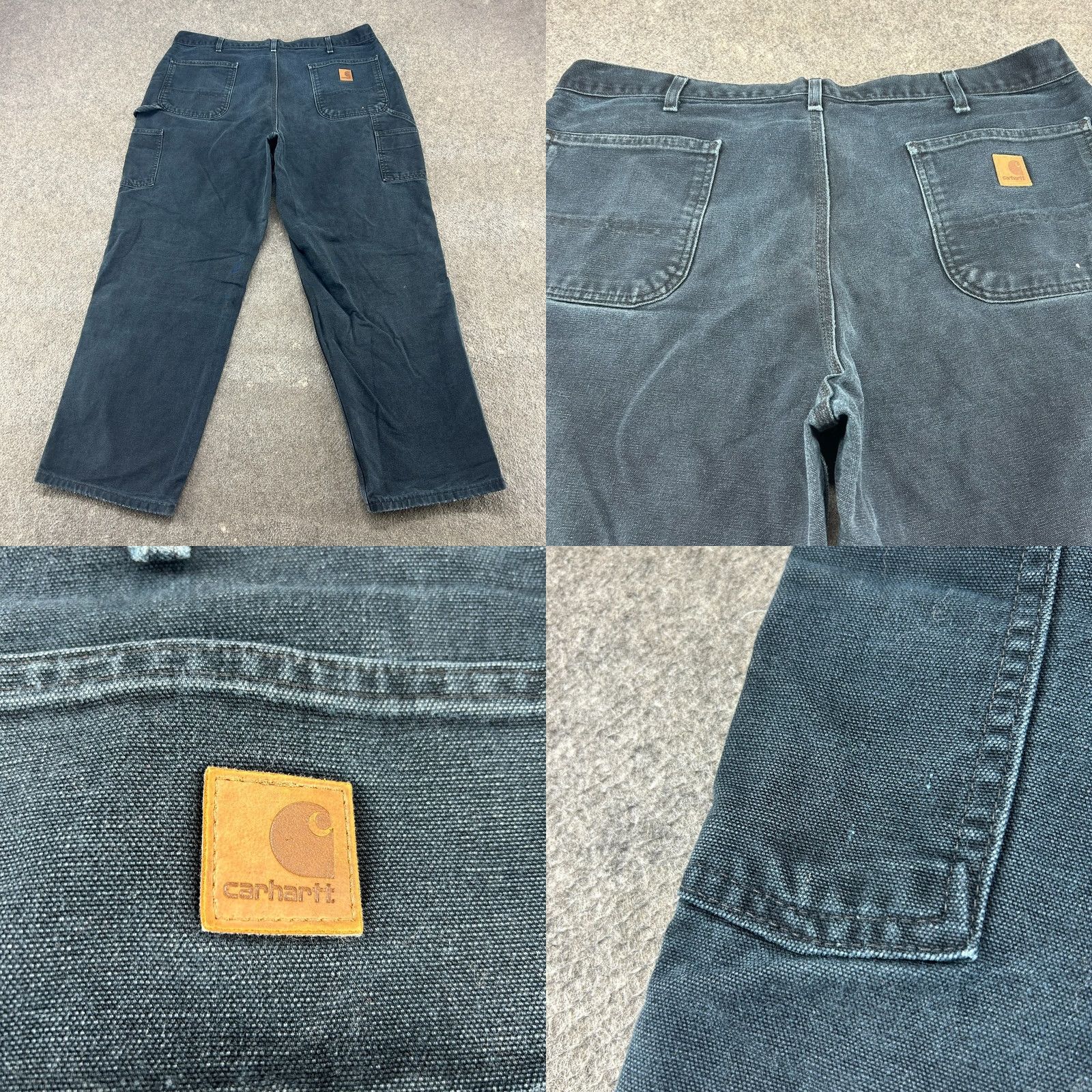 Carhartt Carhartt Pants Mens 40x32 Black Carpenter Original Fit Distressed Faded 5-Pocket USA Slimming Stretch Workwear Casual/Regular Mens Size US 40 / EU 56 - 9 Thumbnail