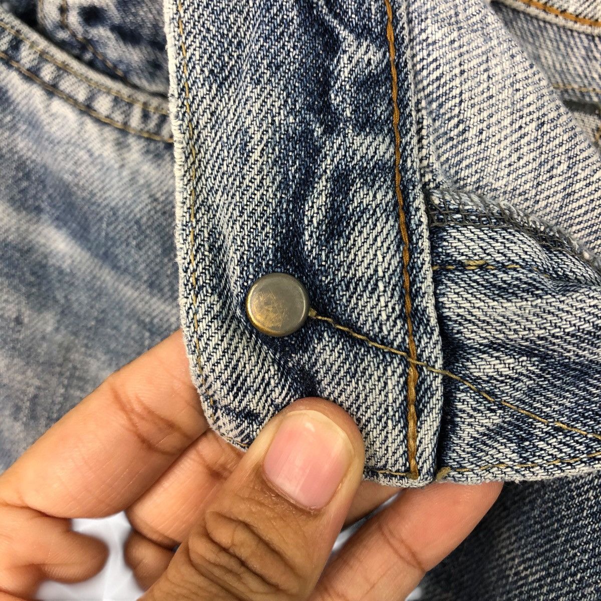 Japanese Brand Denim & Dungaree Distressed Straight Fit Sanforized Denim Size 32" / US 10 / IT 46 - 22 Thumbnail