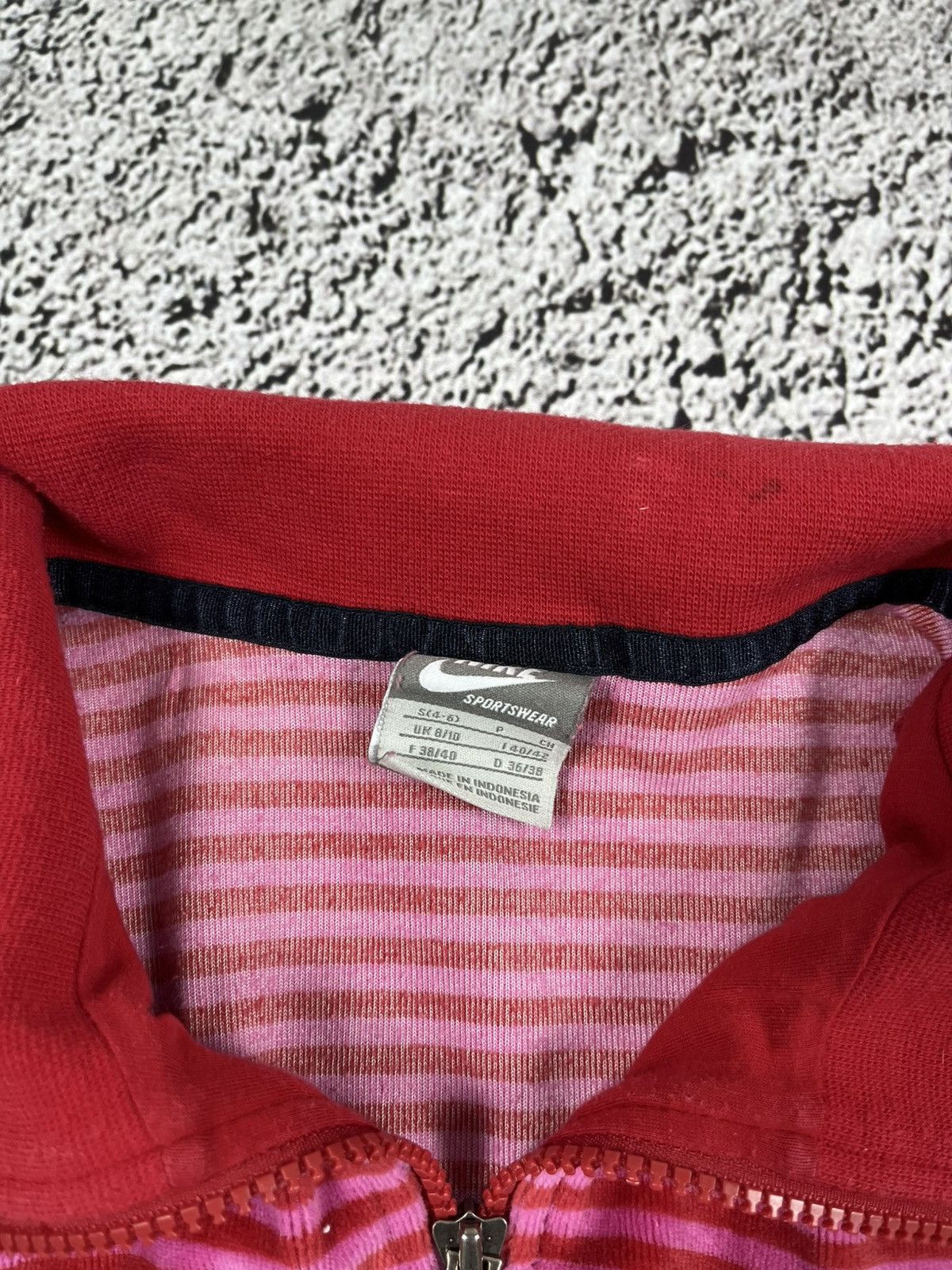Nike VINTAGE Y2K Nike Velour Striped Zip Up wms Jacket size S Size S / US 4 / IT 40 - 7 Thumbnail