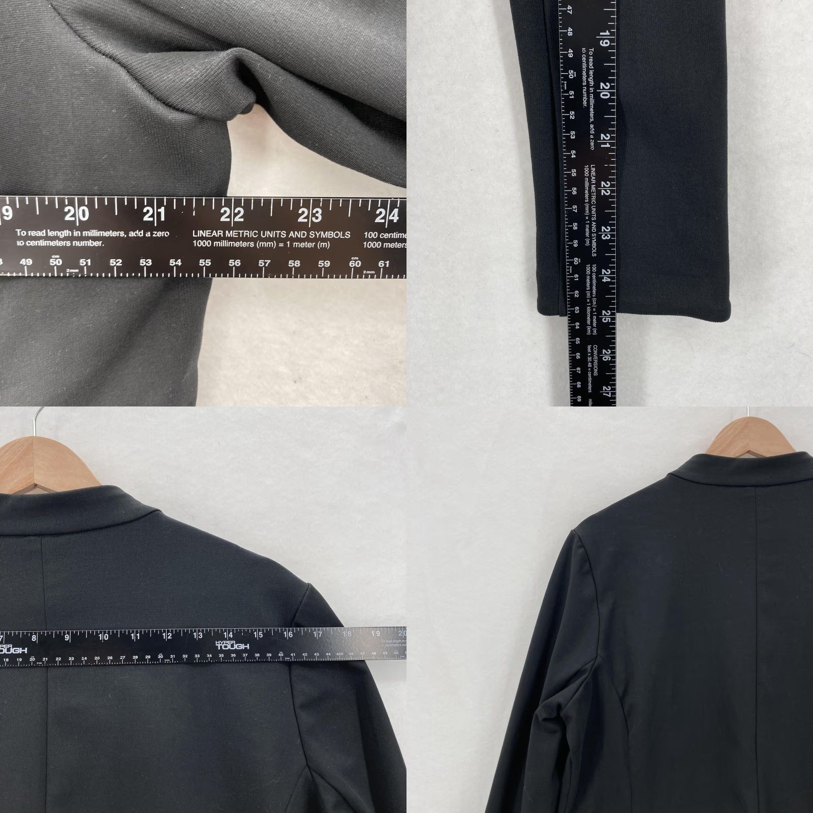 Duluth Trading Company Duluth Ponte Pro Blazer Womens 16 Black One Button Stretch Knit Work Jacket Hike Size XXL / US 16-18 / IT 52-54 - 8 Thumbnail
