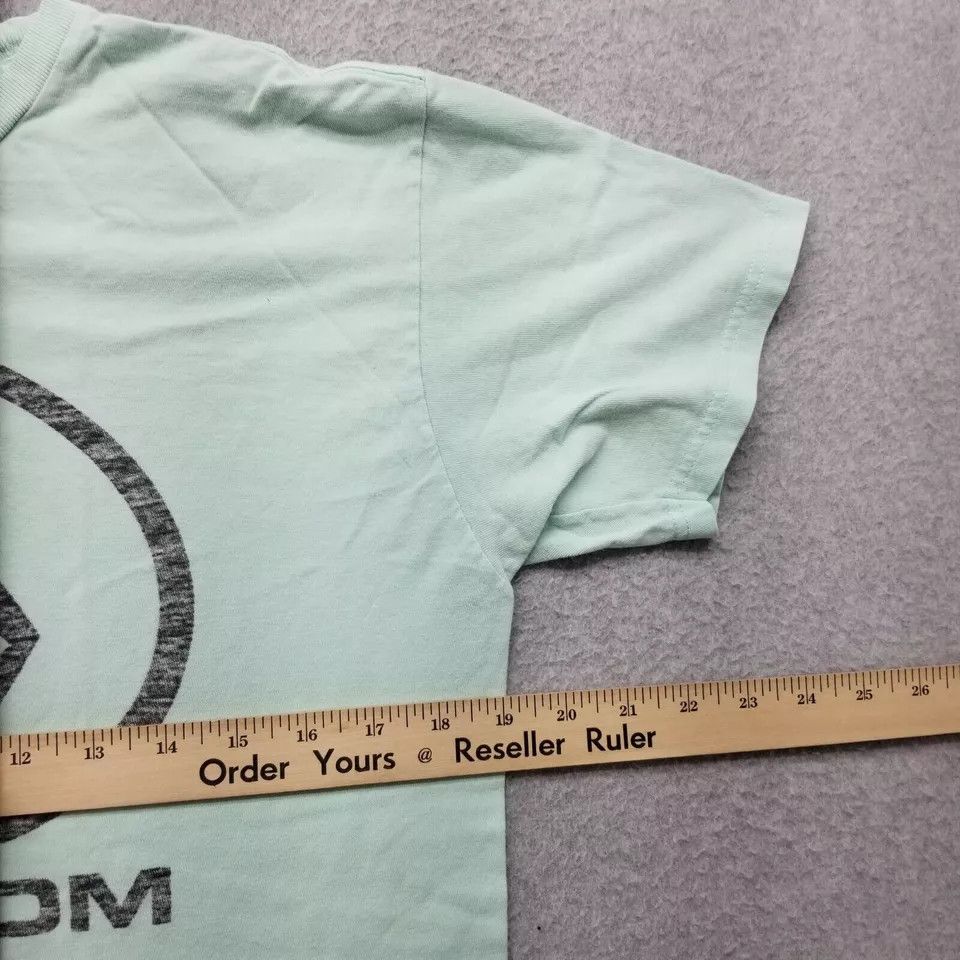 Volcom Volcom Shirt Mens Medium Green Cyan Crew Neck Spell Out Logo Size US M / EU 48-50 / 2 - 7 Thumbnail