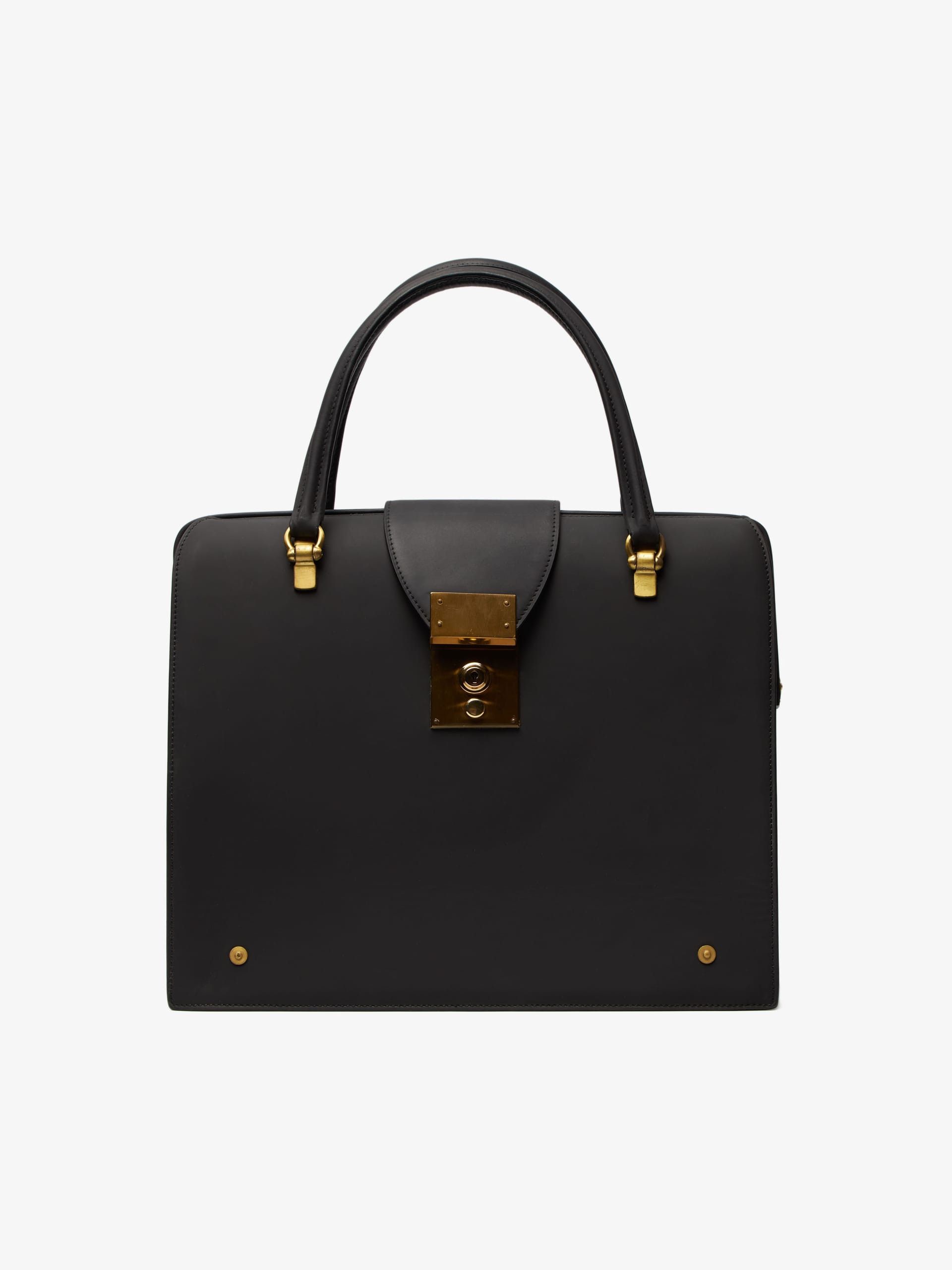 Thom Browne Dark Gray Front Lock Bag Size ONE SIZE - 1 Thumbnail