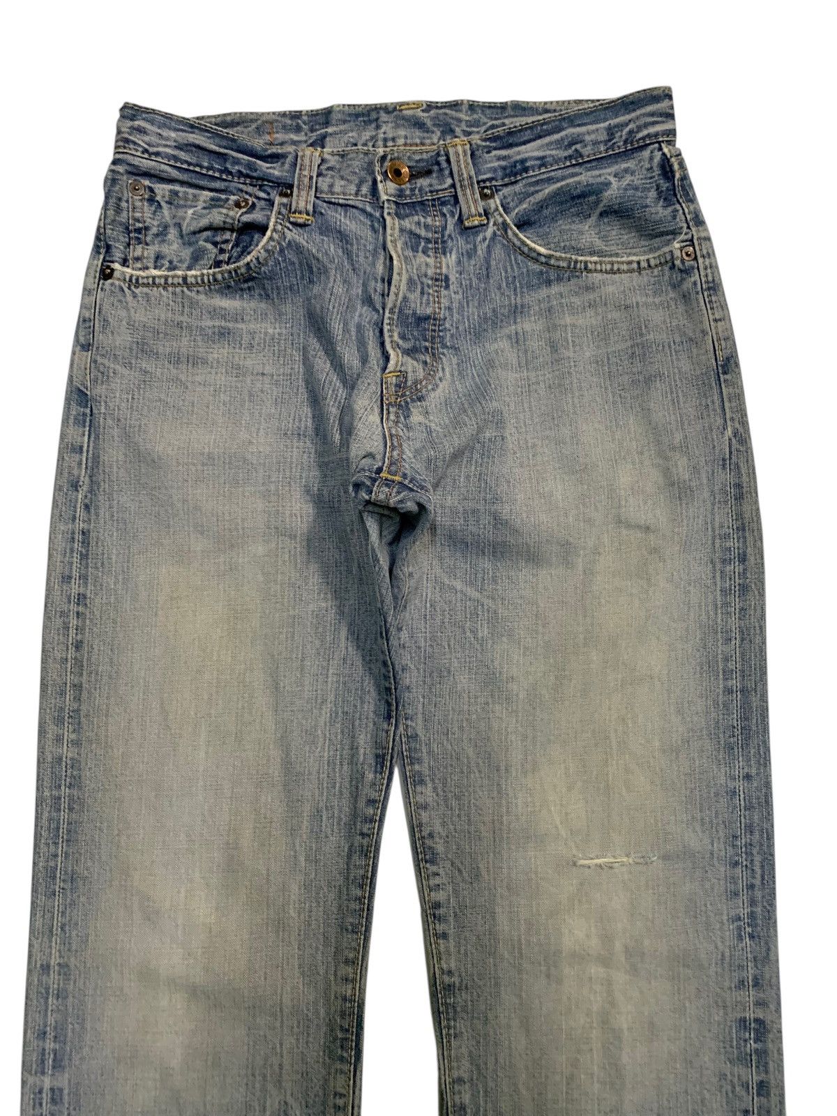 Edwin VINTAGE EDWIN 505BXX SELVEDGE FADED&RUSTY DISTRESSED DENIM Size US 30 / EU 46 - 6 Thumbnail