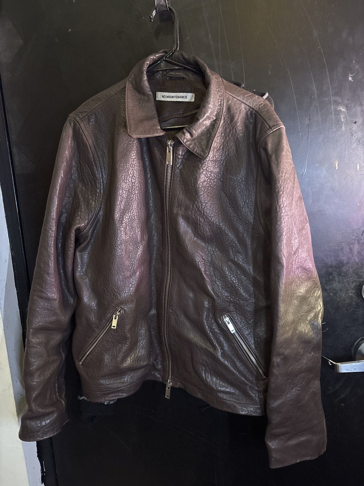 No Maintenance Brown leather jacket Size US L / EU 52-54 / 3 - 3 Thumbnail