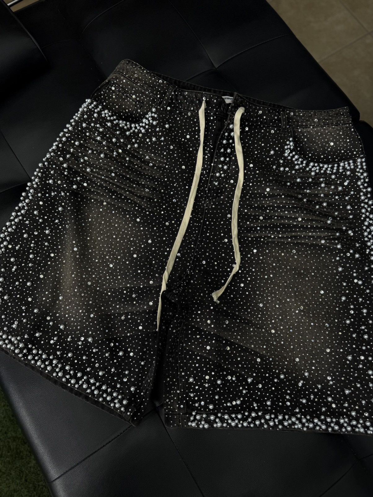 Vale Valley Vale Rhinestone Shorts Black Size 40 (NEW) Size US 40 / EU 56 - 8 Thumbnail
