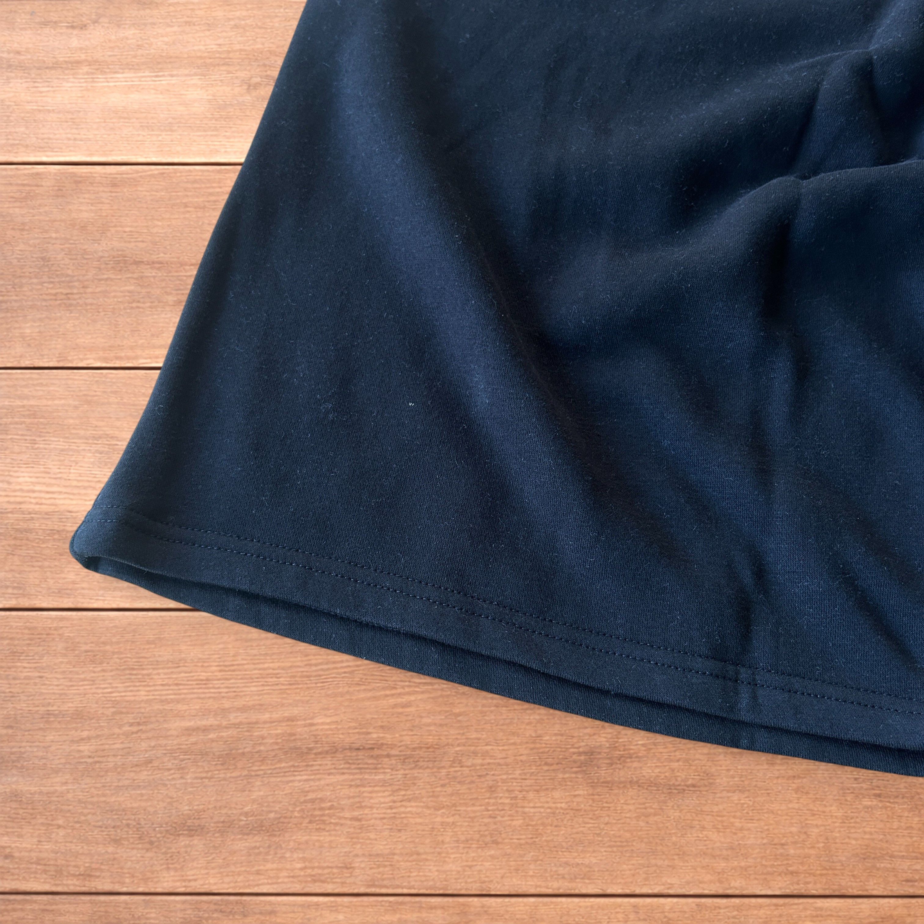 Japanese Brand Super baggy wide leg jersey shorts jorts in black. Size US 34 / EU 50 - 4 Thumbnail