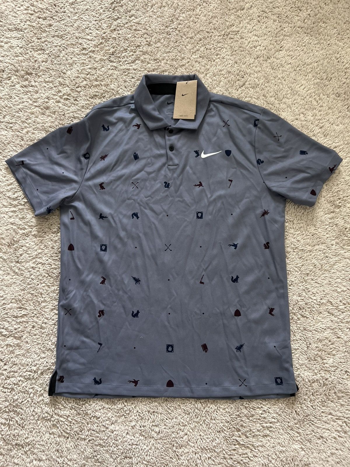 Nike Nike Golf Polo Mens Dri-FIT Tour Icon All Over Print Size US M / EU 48-50 / 2 - 8 Thumbnail
