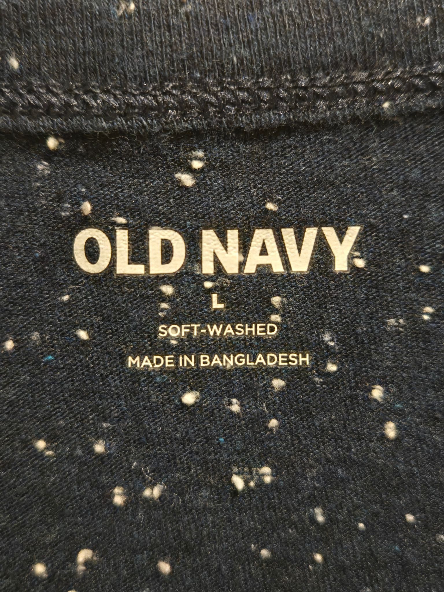 Old Navy Old Navy T-Shirt Mens L Navy Speckled Henley Short Sleeve Size US L / EU 52-54 / 3 - 2 Thumbnail
