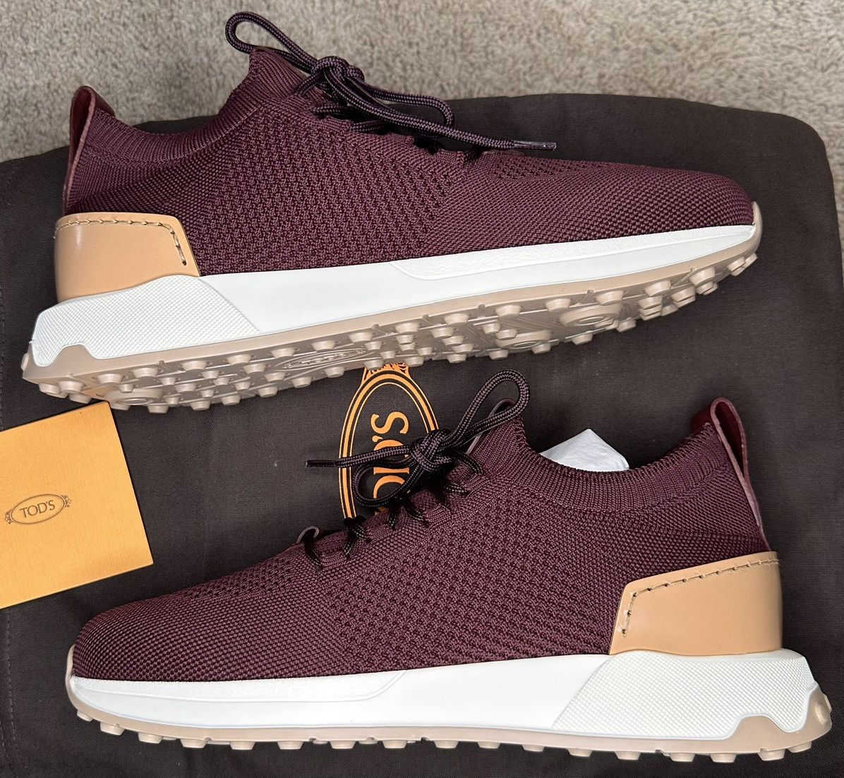 Tod's Tod’s Calzino Running Mid Volume 63k burgundy Size US 7.5 / EU 40-41 - 3 Thumbnail