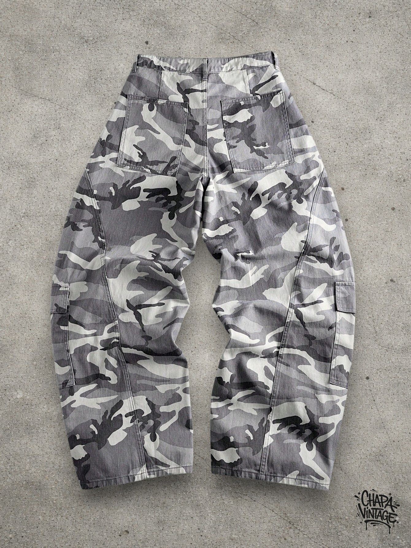 Japanese Brand Cargo camo gray pants Size US 34 / EU 50 - 2 Thumbnail