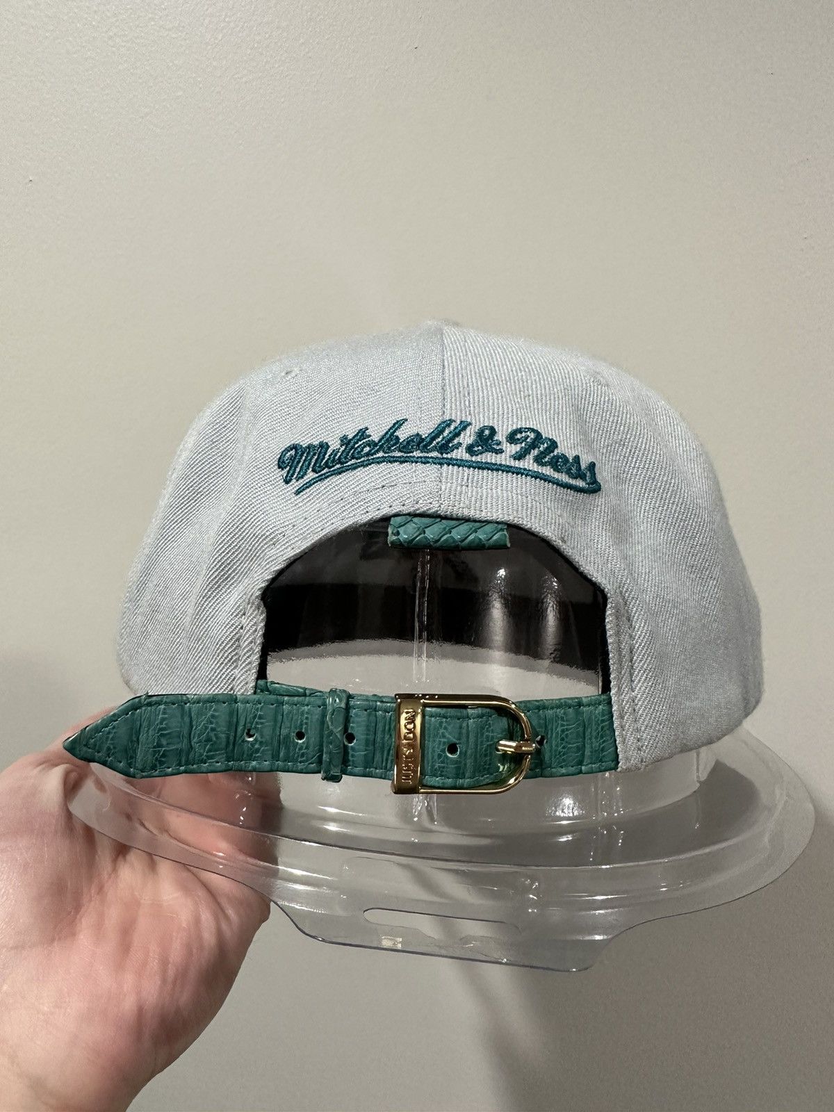 Just Don Just Don x Mitchell & Ness NHL San Hose Sharks Grey Hat Size ONE SIZE - 9 Thumbnail