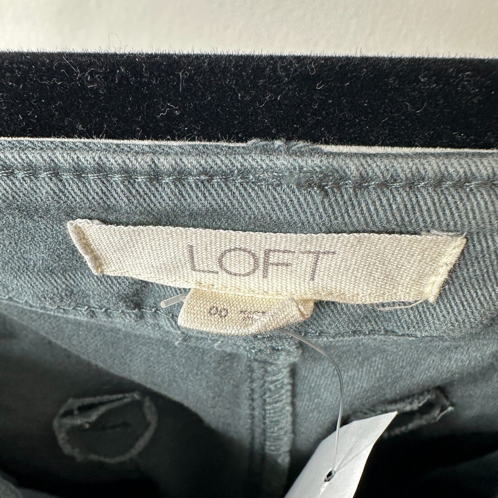 Loft Loft Slate Gray Button Fly Frayed Hem Jean Front Stitch 00 Size 24" / US 00 / IT 34 - 4 Thumbnail