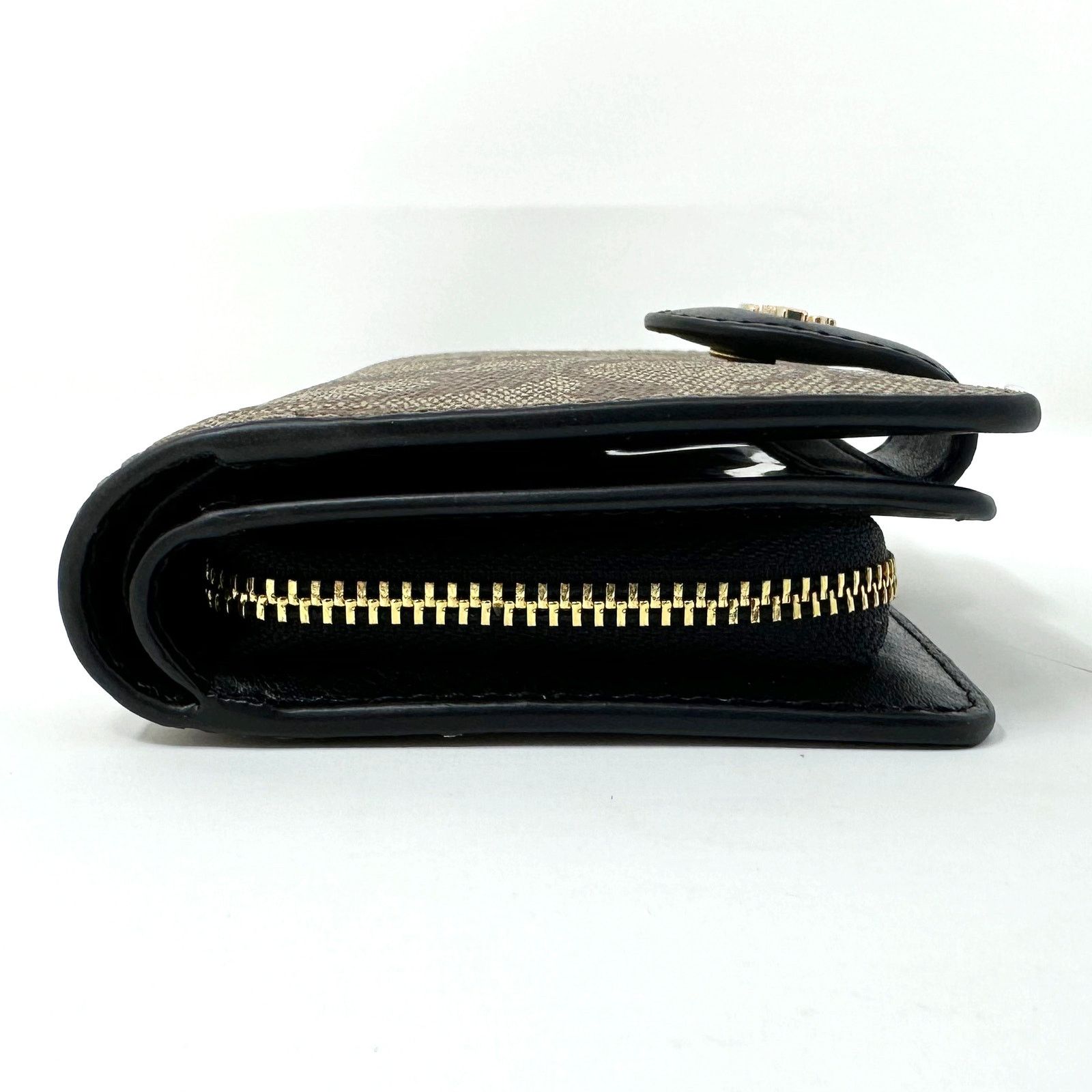 Coach Coach Medium Corner Zip Wallet Signature Canvas Khaki C0082 Size ONE SIZE - 8 Thumbnail