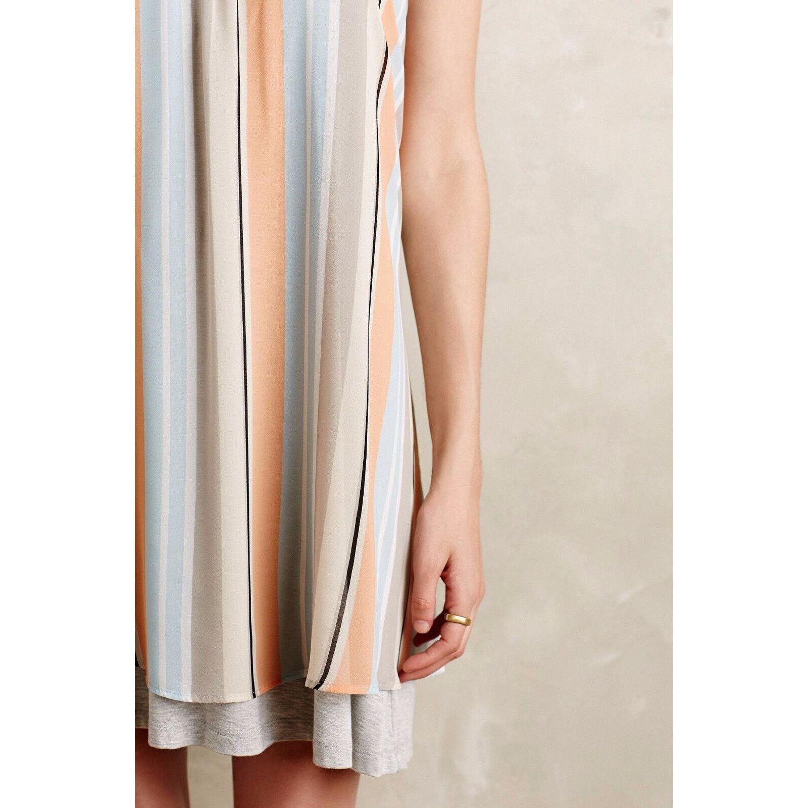 Anthropologie New Anthropologie Layered Laurel Dress by Dolan Left Coast Size L / US 10 / IT 46 - 4 Thumbnail
