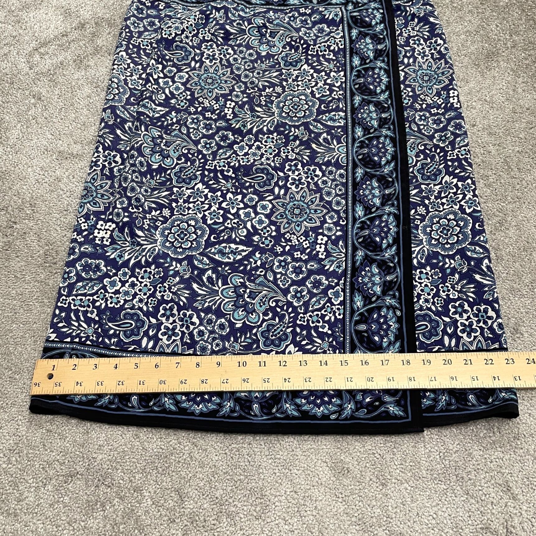Vintage Sag Harbor Maxi Long Skirt Womens 14 Multi Paisley Floral Casual Summer 38x32 Size 36" / US 14 / IT 50 - 7 Thumbnail