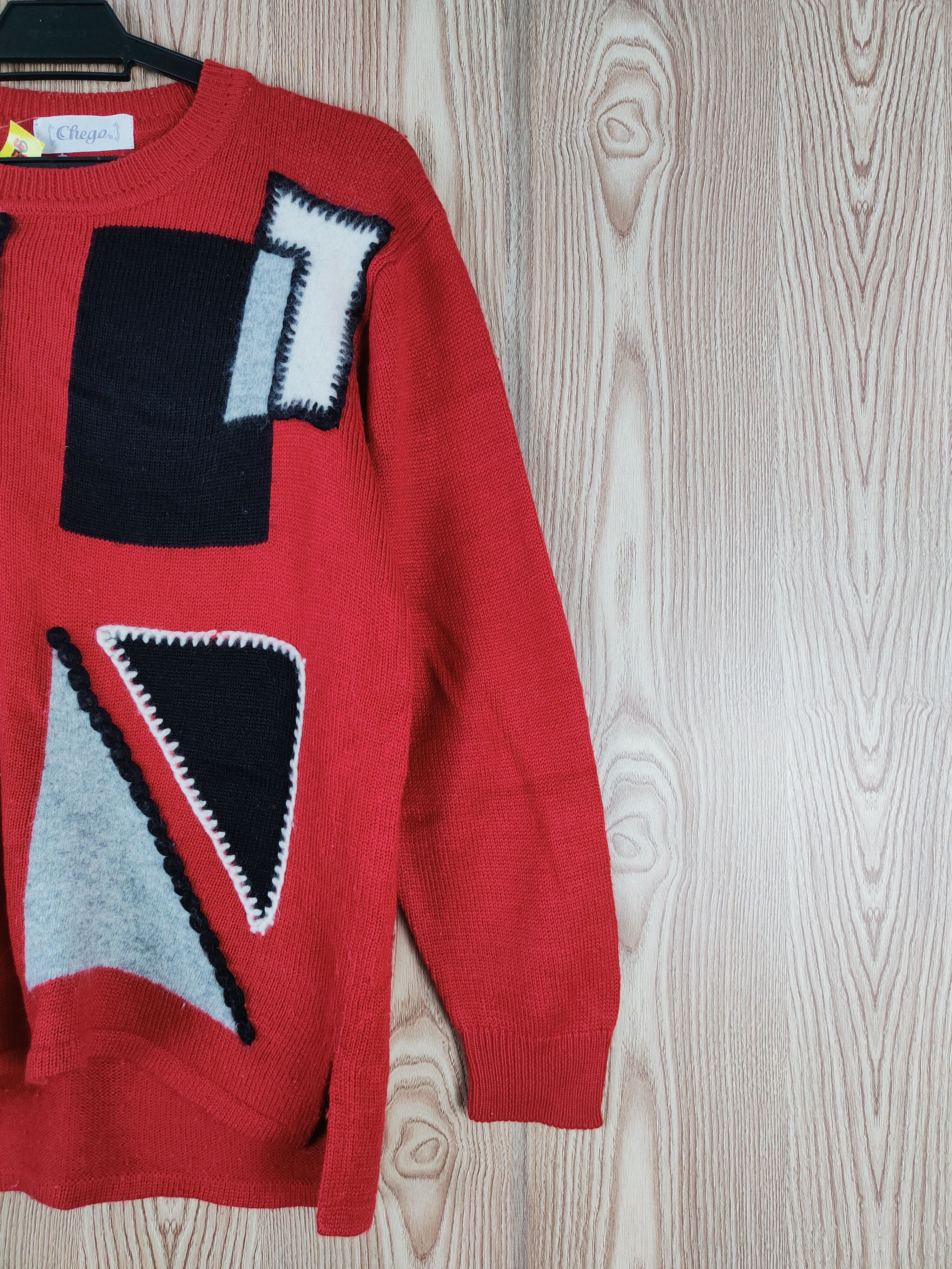 Homespun Knitwear Chego Red art vintage Knitwear Sweatshirts #W353 Size US M / EU 48-50 / 2 - 6 Thumbnail
