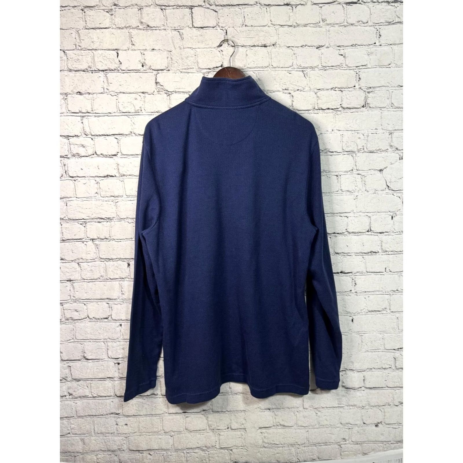 Chaps Chaps Men's Pullover Sweater Jacket Windbreaker Cotton Zip Stand-Up Collar L Navy Blue Regular Size L Size US L / EU 52-54 / 3 - 4 Thumbnail