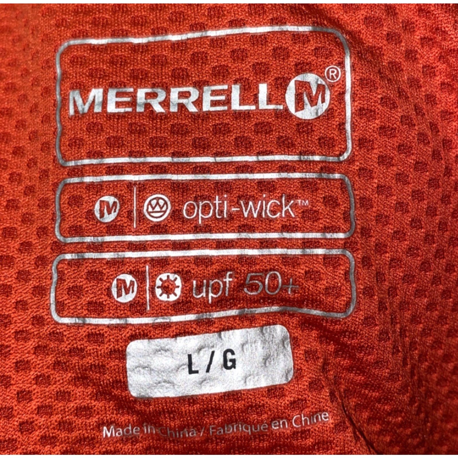 Merrell Merrell 1/2 Zip Golf Shirt Men L Orange Short Sleeve Polyester Sports Activewear Shirt Size US L / EU 52-54 / 3 - 5 Thumbnail