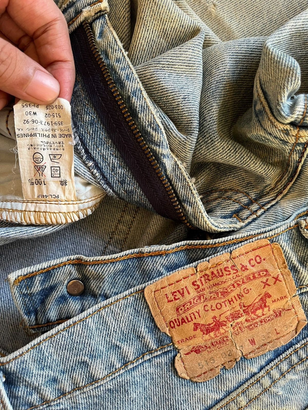 Levi's × Levi's Vintage Clothing Vintage 90s Levis 515 Mud Wash Distressed Loose Jeans Size US 29 - 9 Thumbnail