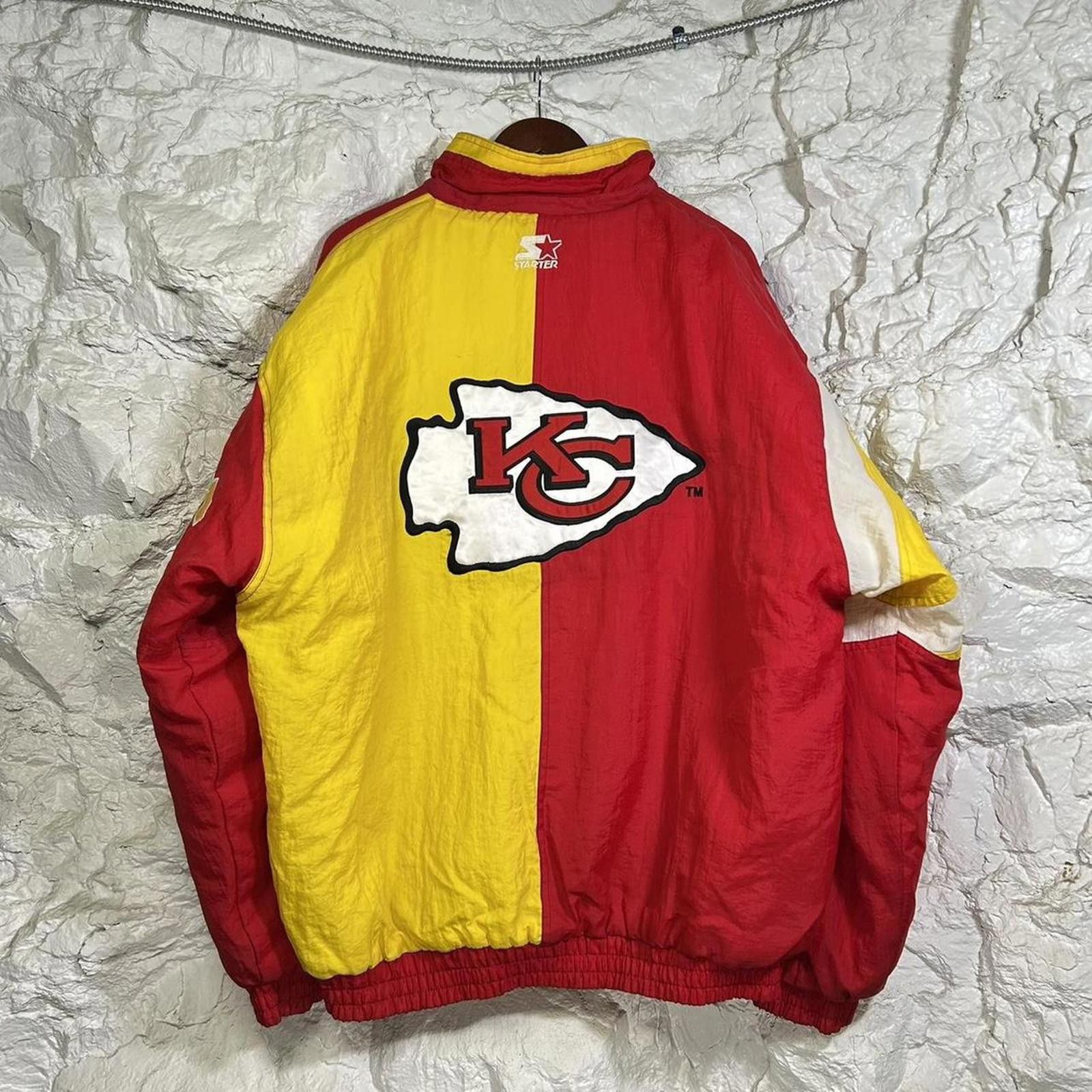 90’s Starter Kansas City Chiefs Puffer Jacket 2 Tone Size XL