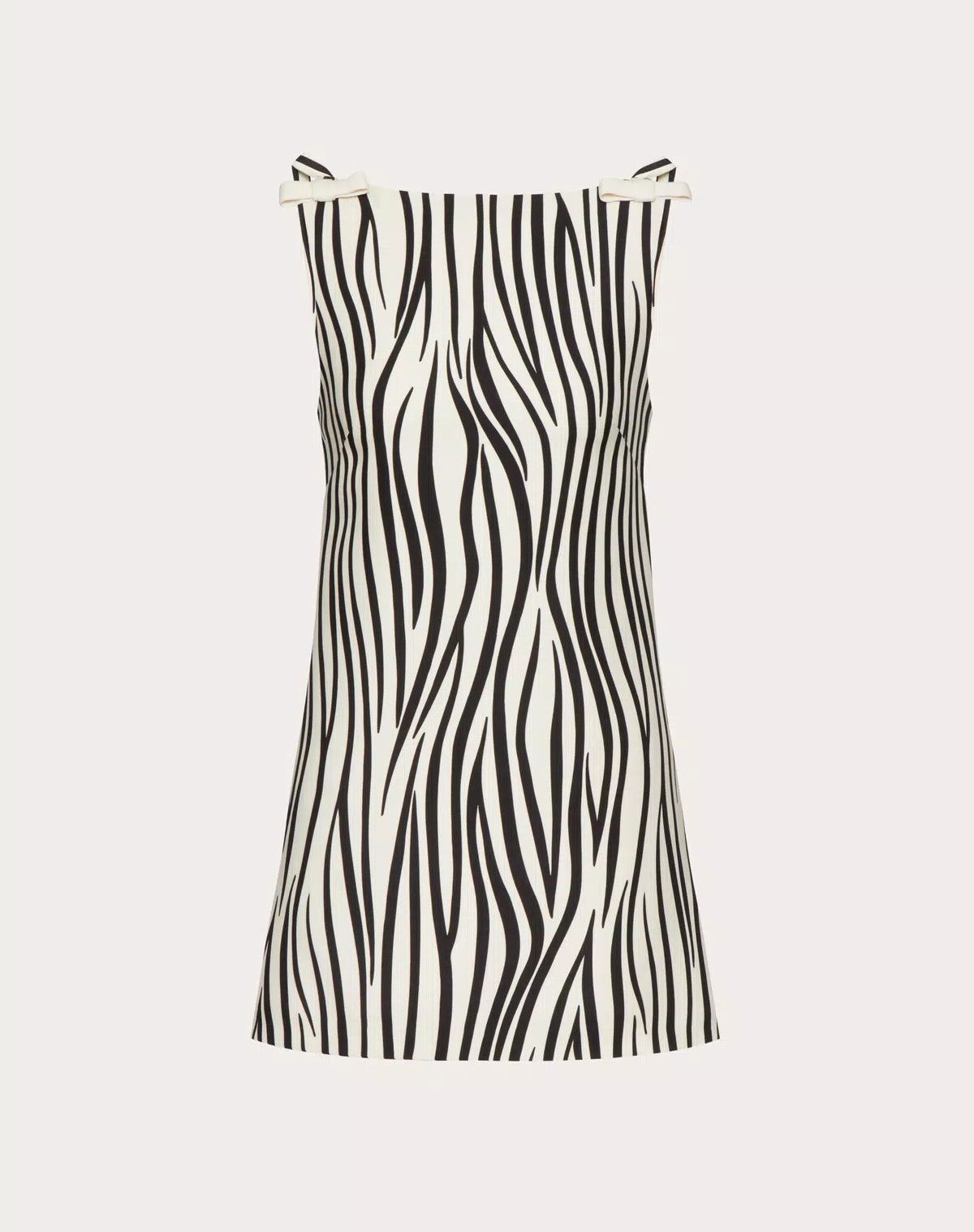 Valentino o1s1wg110925 Zebra 1966 Crepe Couture in Black/Avorio Size M / US 6-8 / IT 42-44 - 1 Thumbnail