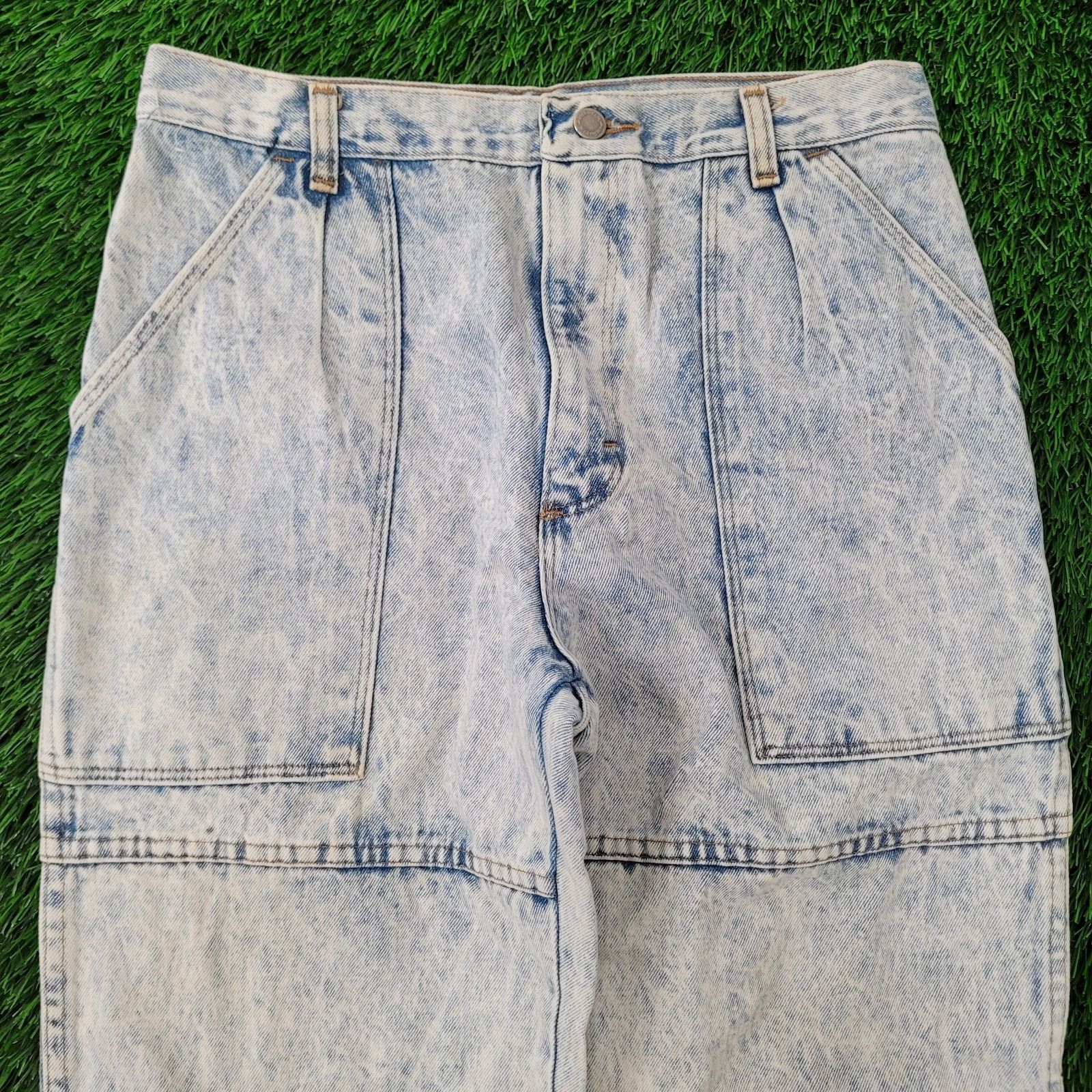 Wrangler VTG 80s Wrangler Acid-Wash Jeans High-Rise Double Knee USA Size US 30 / EU 46 - 3 Thumbnail