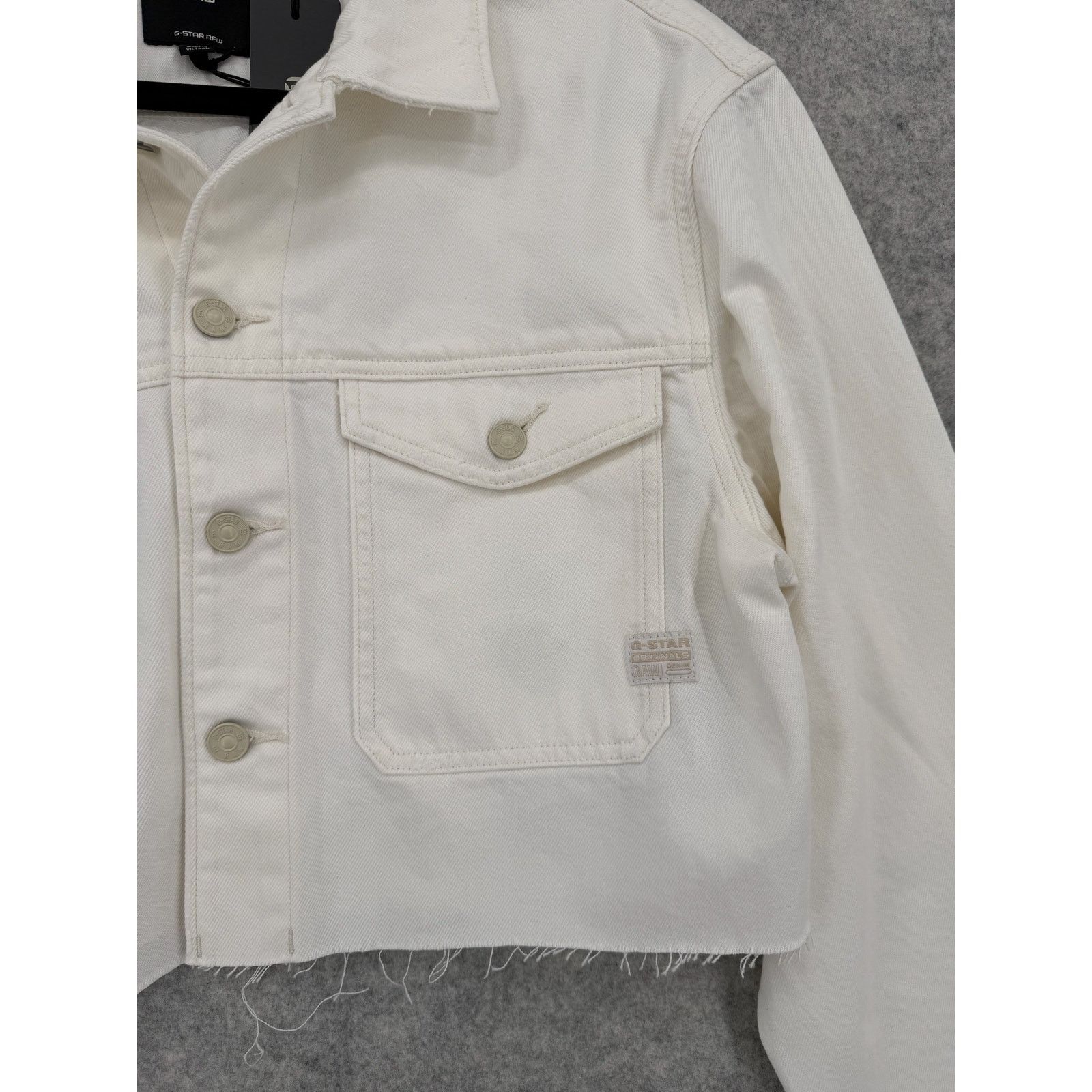 G-Star NWT G-Star RAW Cropped Wander White GD Destroyed Jacket Size M / US 6-8 / IT 42-44 - 2 Thumbnail