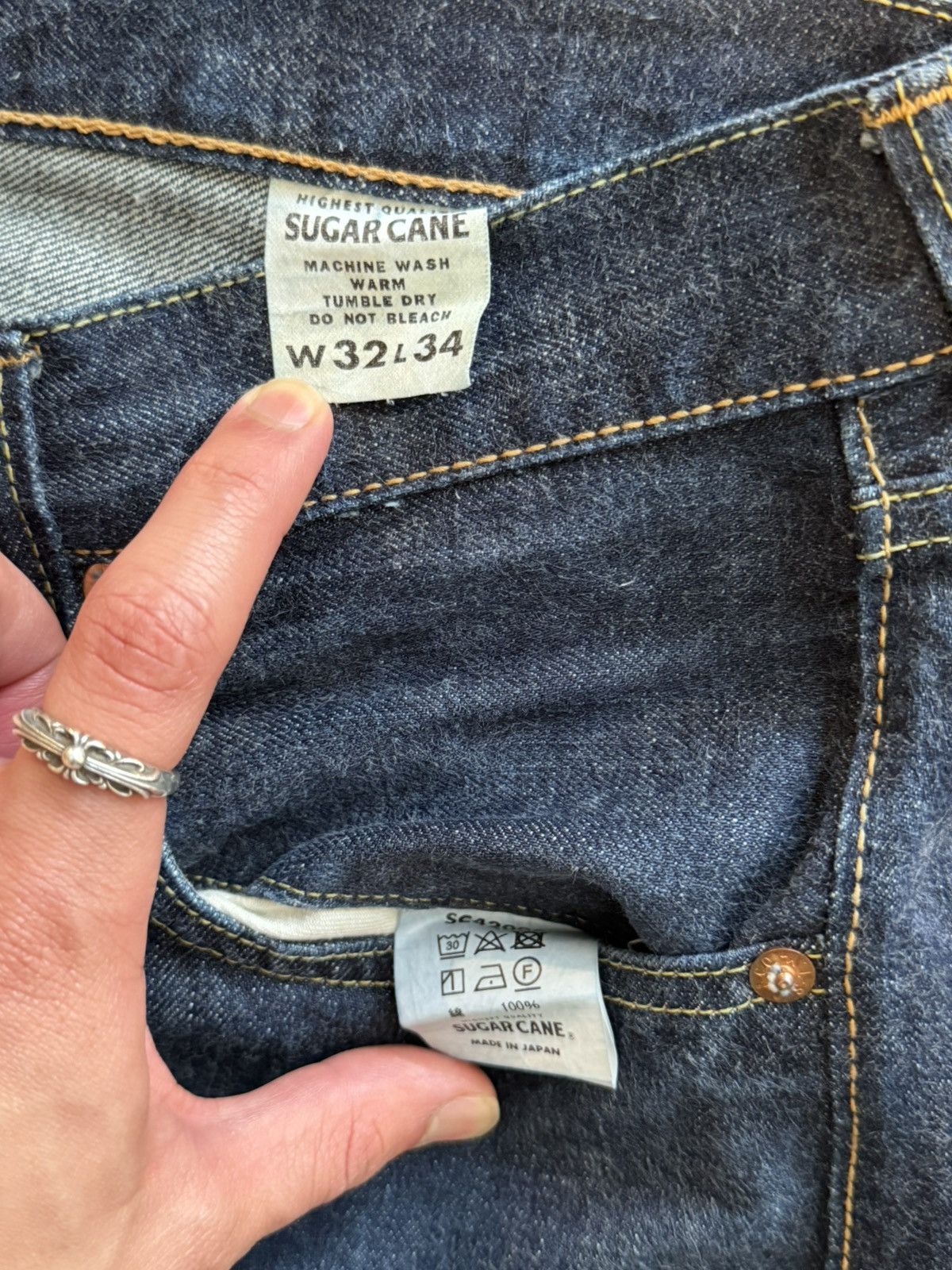Sugar Cane Sugar Cane 2009 Lot Raw Selvedge Denim Size US 32 / EU 48 - 3 Thumbnail