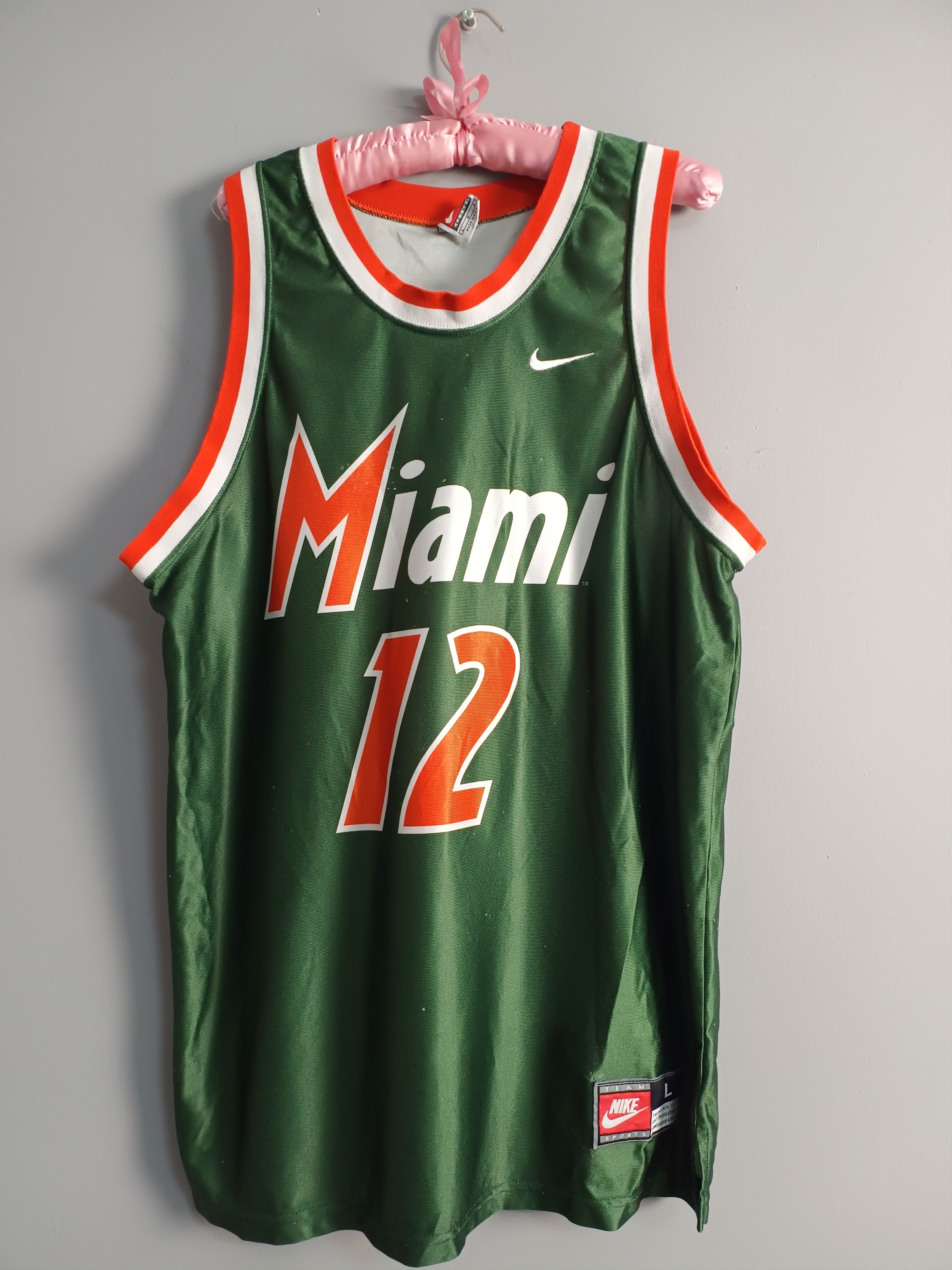 Nike × Vintage Miami Hurricanes 12 NCAA Nike 90s Basketball jersey Size US L / EU 52-54 / 3 - 1 Thumbnail