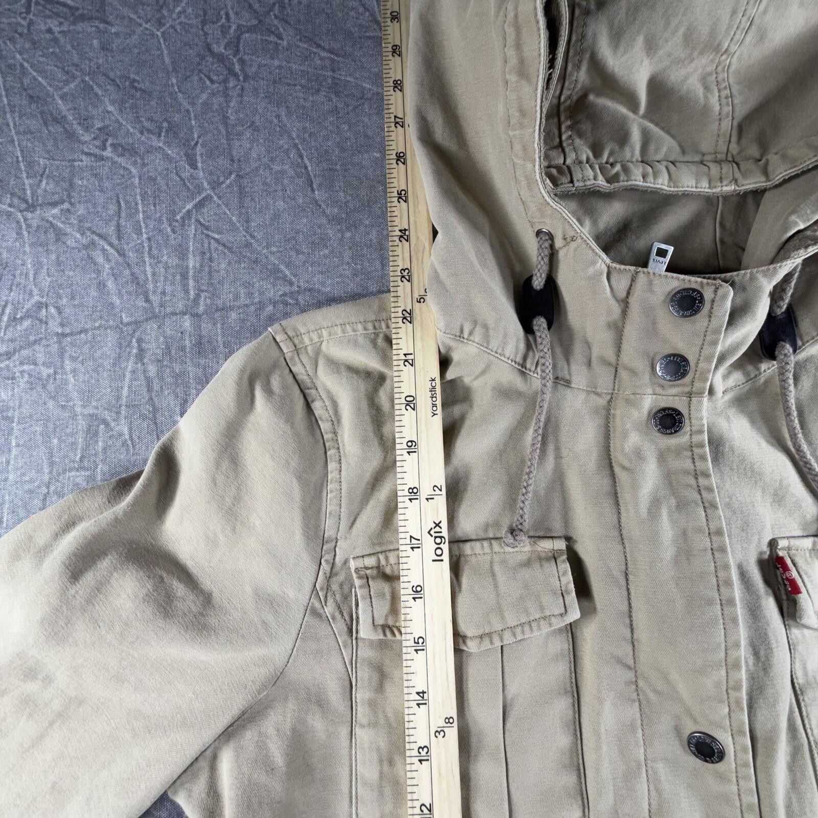 Levi's Levi's Jacket Women's L Khaki Hooded Utility Military Field Size L / US 10 / IT 46 - 6 Thumbnail