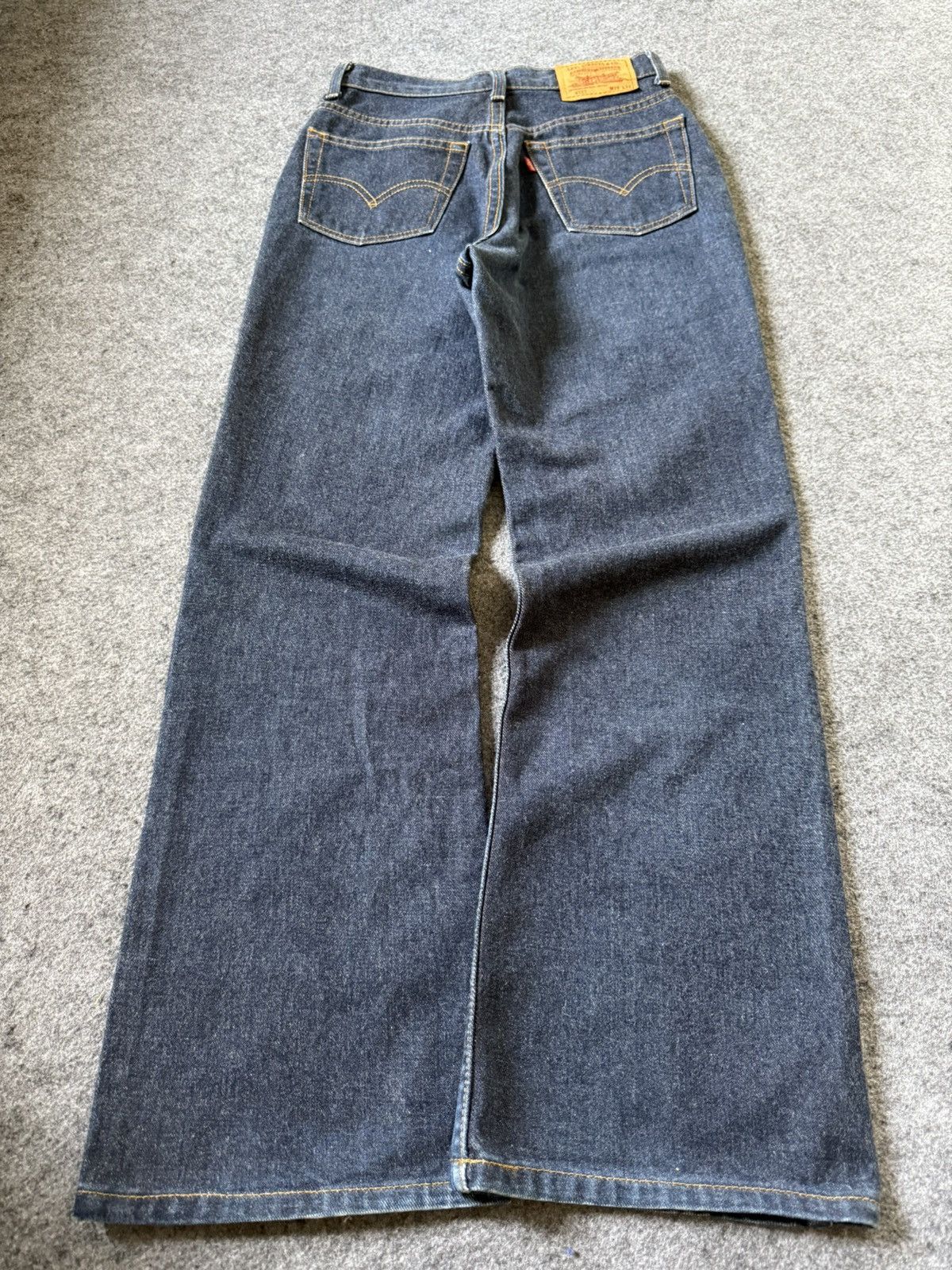 Levi's × Vintage Vintage Levis 517 Indigo Raw Flare Bootcut Jeans Size US 27 - 2 Thumbnail
