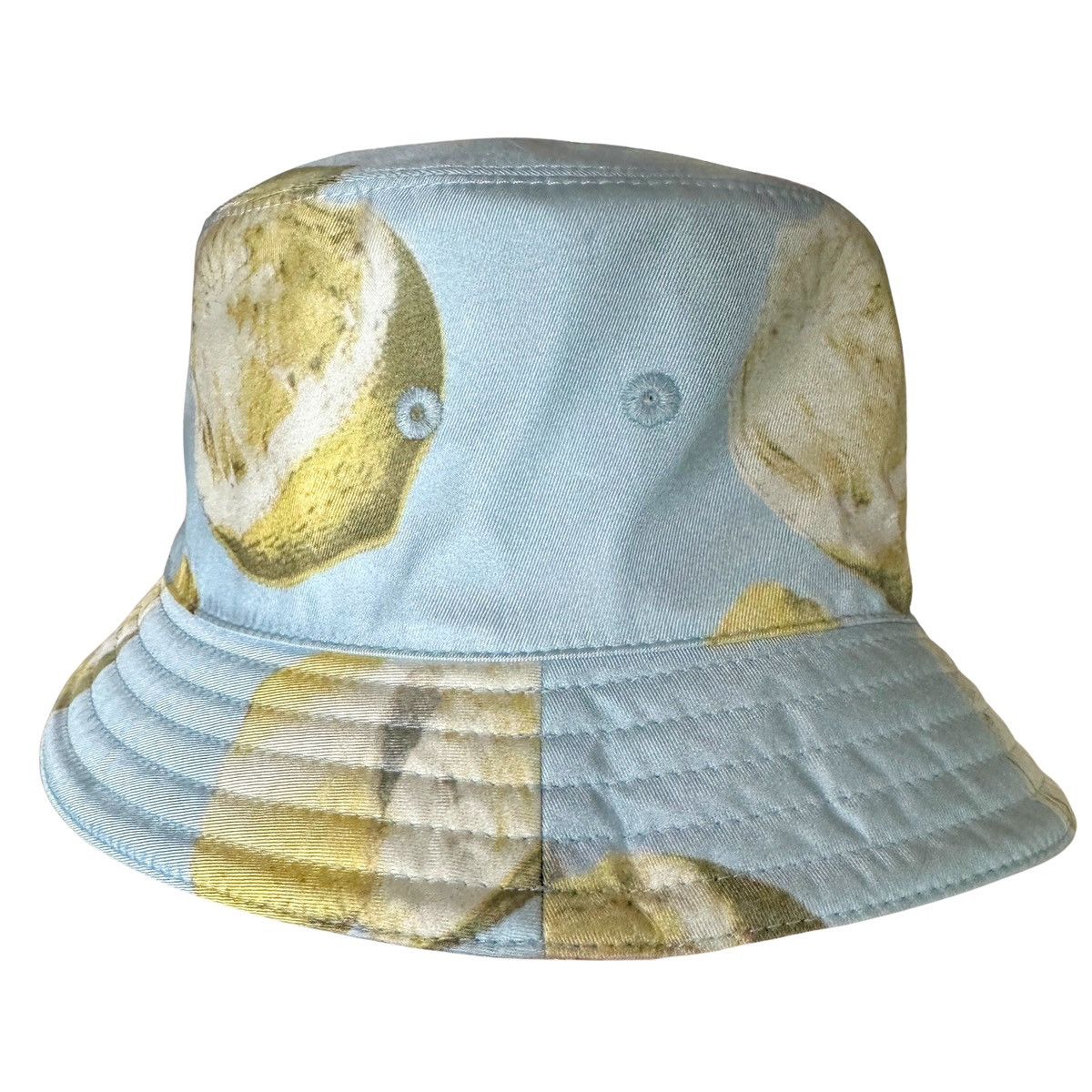 Givenchy Givenchy NWT Lemon Print Silk Bucket Hat, Sky Blue, Size 56 Size ONE SIZE - 3 Thumbnail