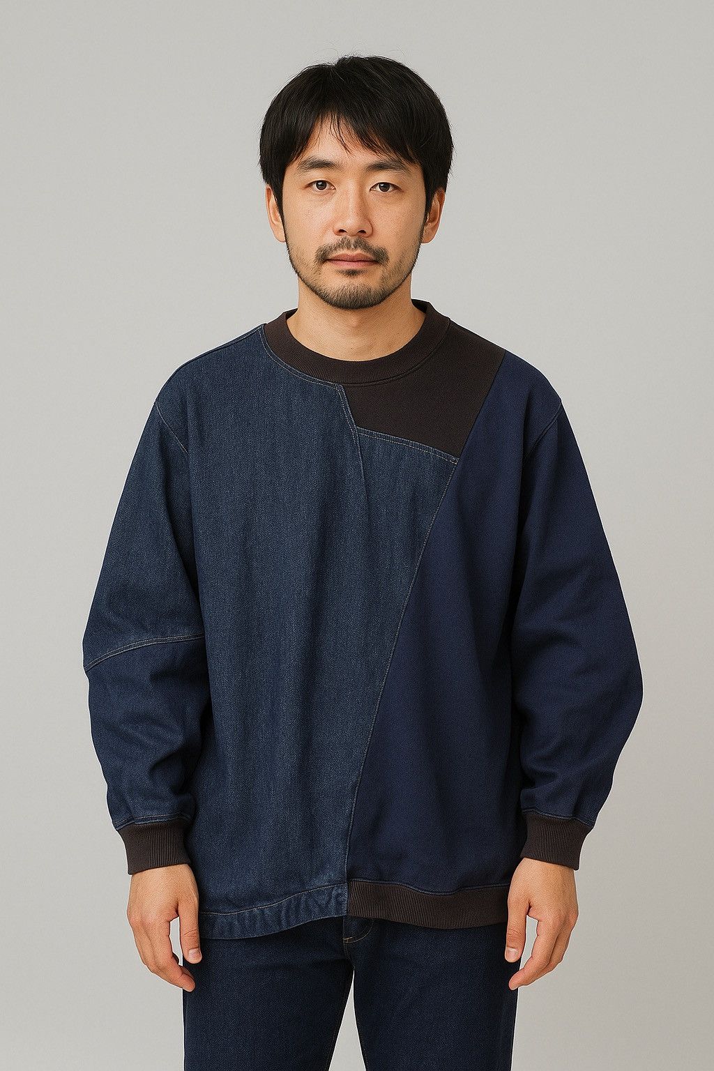 Issey Miyake Mercibeaucoup Indigo Denim Sweatshirt Size US XL / EU 56 / 4 - 1 Thumbnail