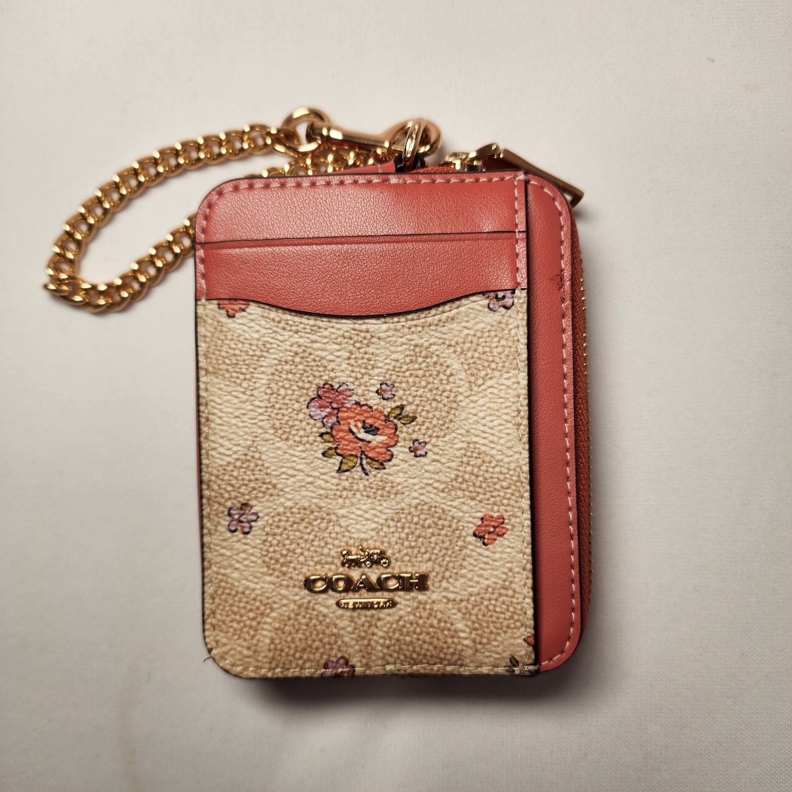 Coach Coach Zip Card Case In Signature Canvas Floral Print CAU45 Size ONE SIZE - 1 Thumbnail