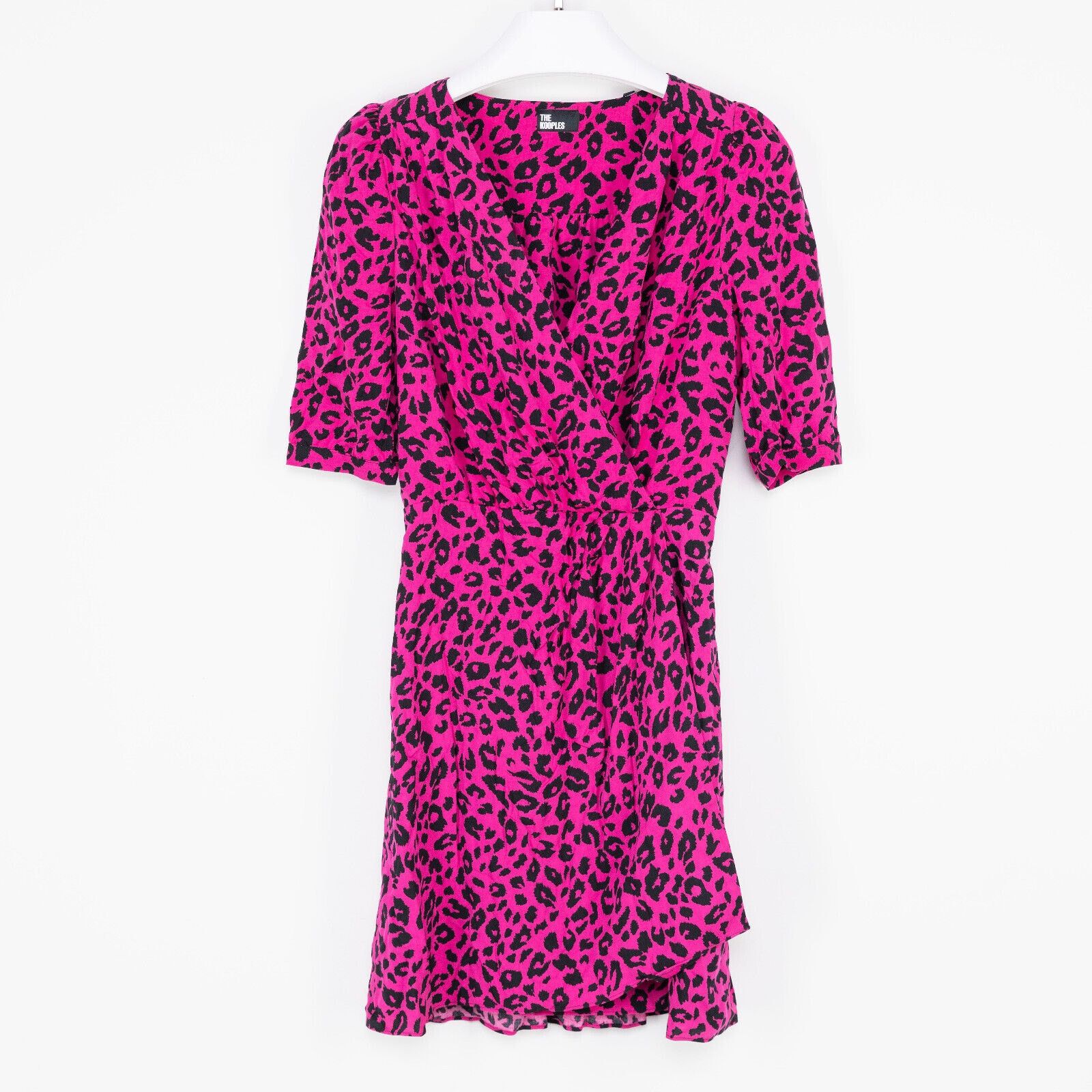 The Kooples The Kooples Women Short Printed Wrap Dress Pink Size 0 Size M / US 6-8 / IT 42-44 - 1 Thumbnail