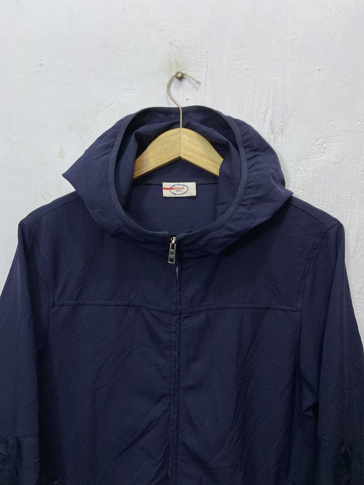 Prada Prada Linea Rossa Full Zip Hoodie Cotton Nylon Size US L / EU 52-54 / 3 - 3 Thumbnail