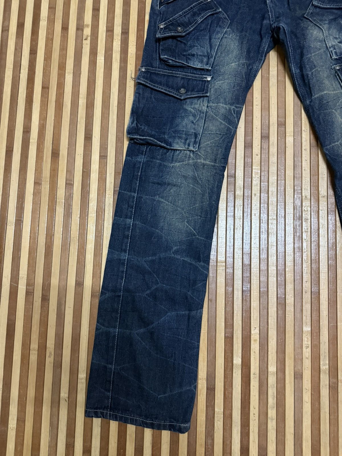 Japanese Brand Double Focus Denim Cargo Pants Streetwear / Multipocket Size US 30 / EU 46 - 4 Thumbnail