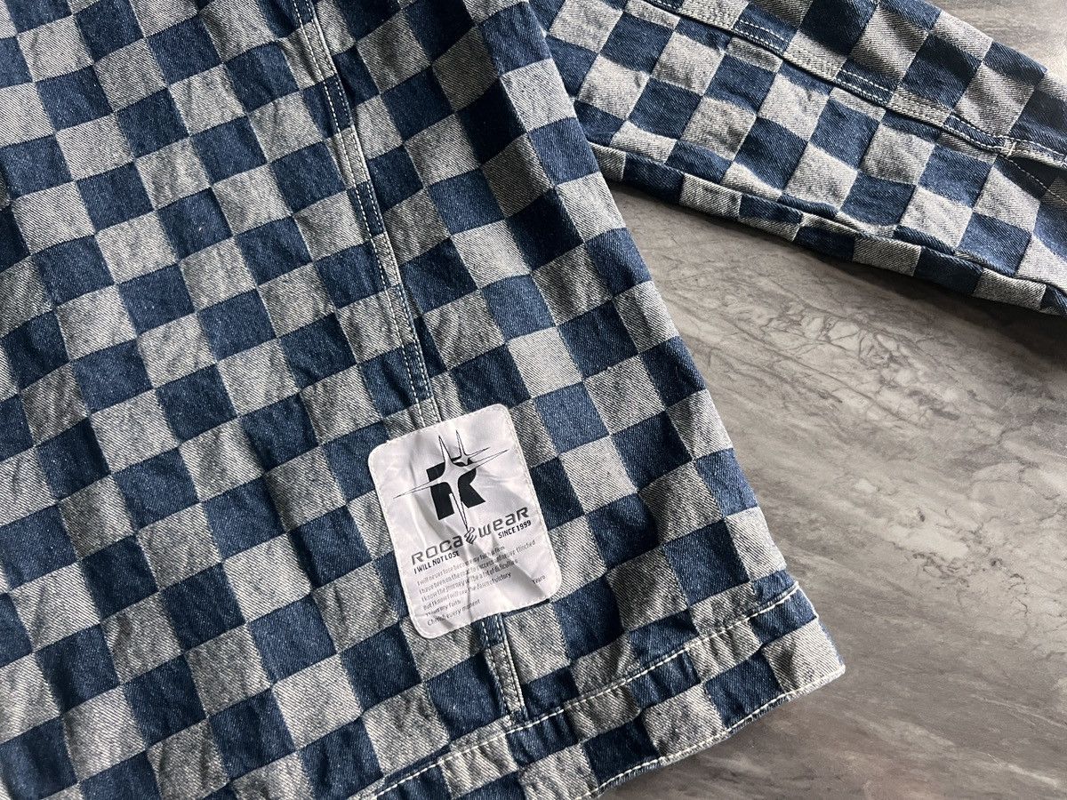 Rocawear Roca Wear : Check Board Pattern Denim Jacket Size US M / EU 48-50 / 2 - 9 Thumbnail