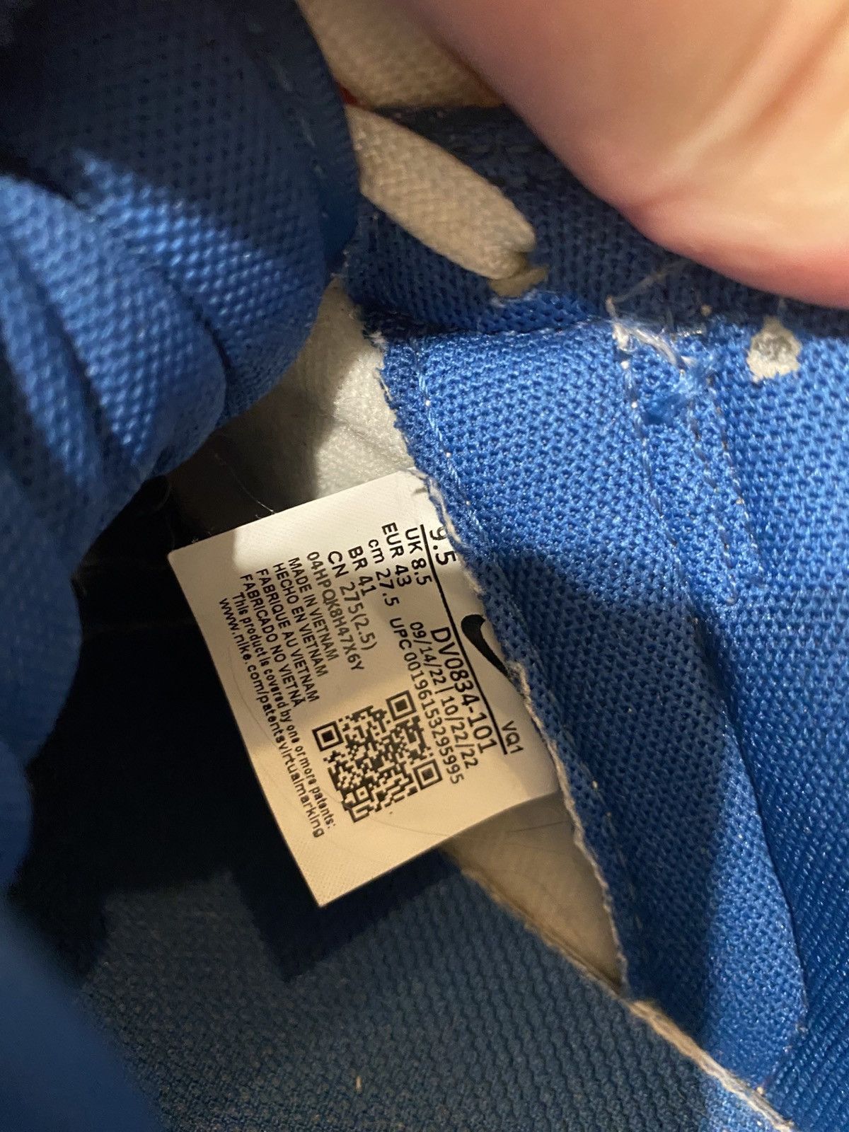 Nike Blue denim lows Size US 9.5 / IT 39.5 - 6 Thumbnail