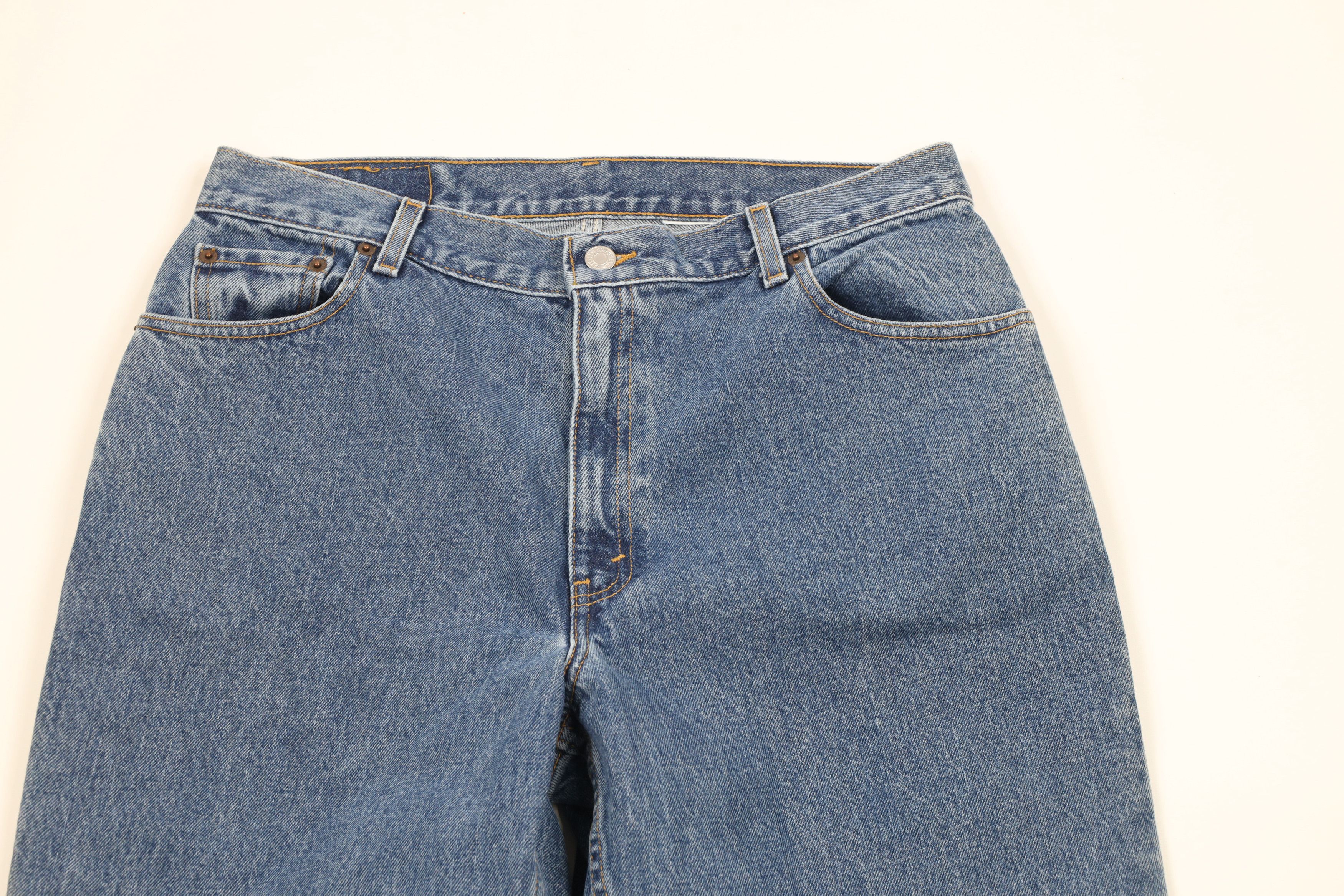 Levi's × Vintage Vintage 90s Levis 550 Fit Tapered Leg Denim Jeans Blue Size US 32 / EU 48 - 2 Thumbnail