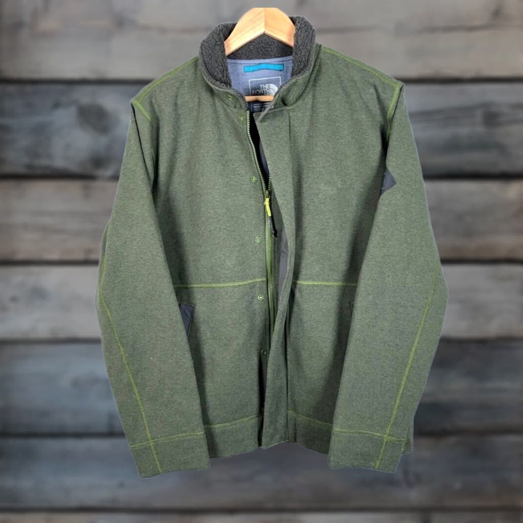 The North Face The North Face Jacket Men's Large Olive Green Bomber Jacket Lined Sherpa Zip Up Regular Fit Baggy? Size US L / EU 52-54 / 3 - 1 Thumbnail