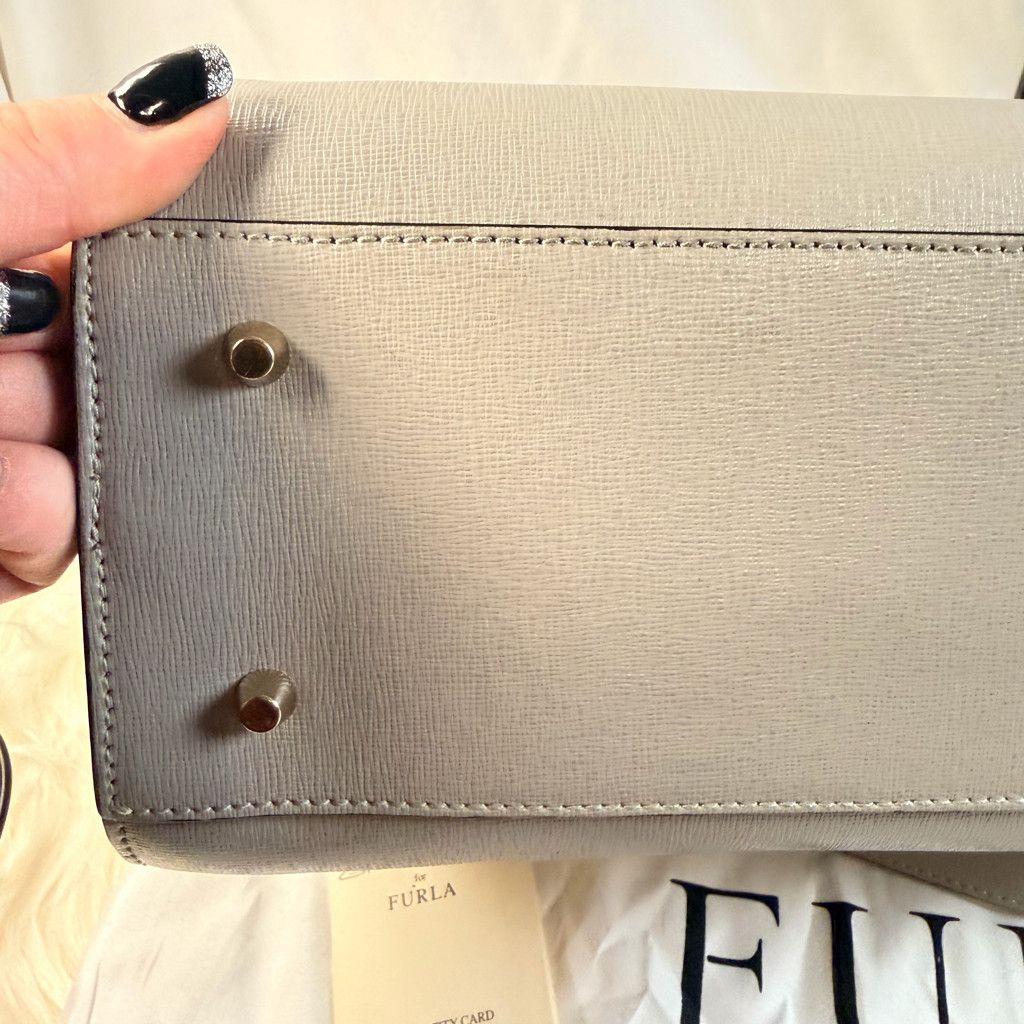 Furla Furla Satchel - Dove Grey/White - NEW w/ Dust Bag & COA Size ONE SIZE - 12 Thumbnail