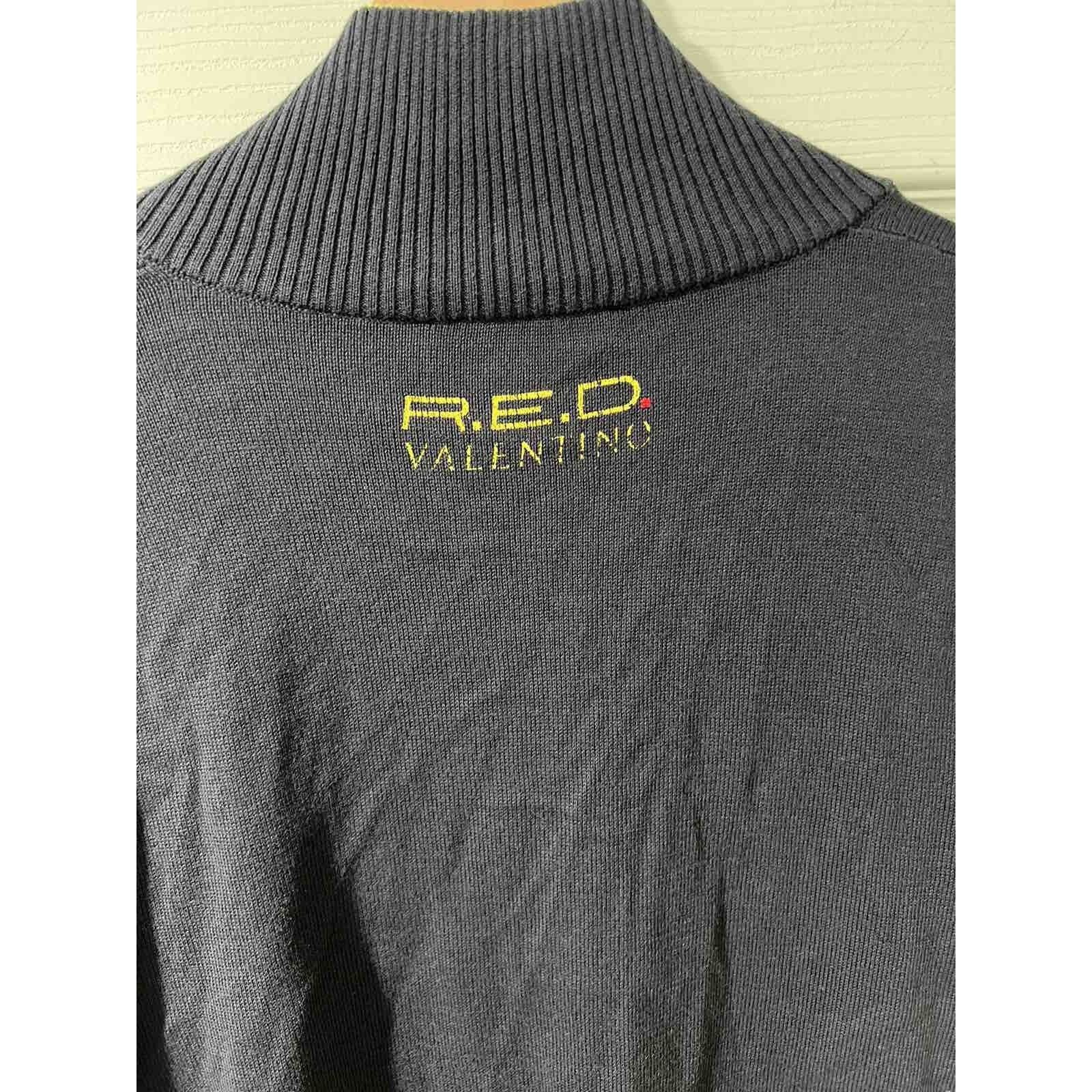 Valentino VALENTINO Red Cardigan Men's Full Zip Black Size XL A001787 Size US XL / EU 56 / 4 - 5 Thumbnail