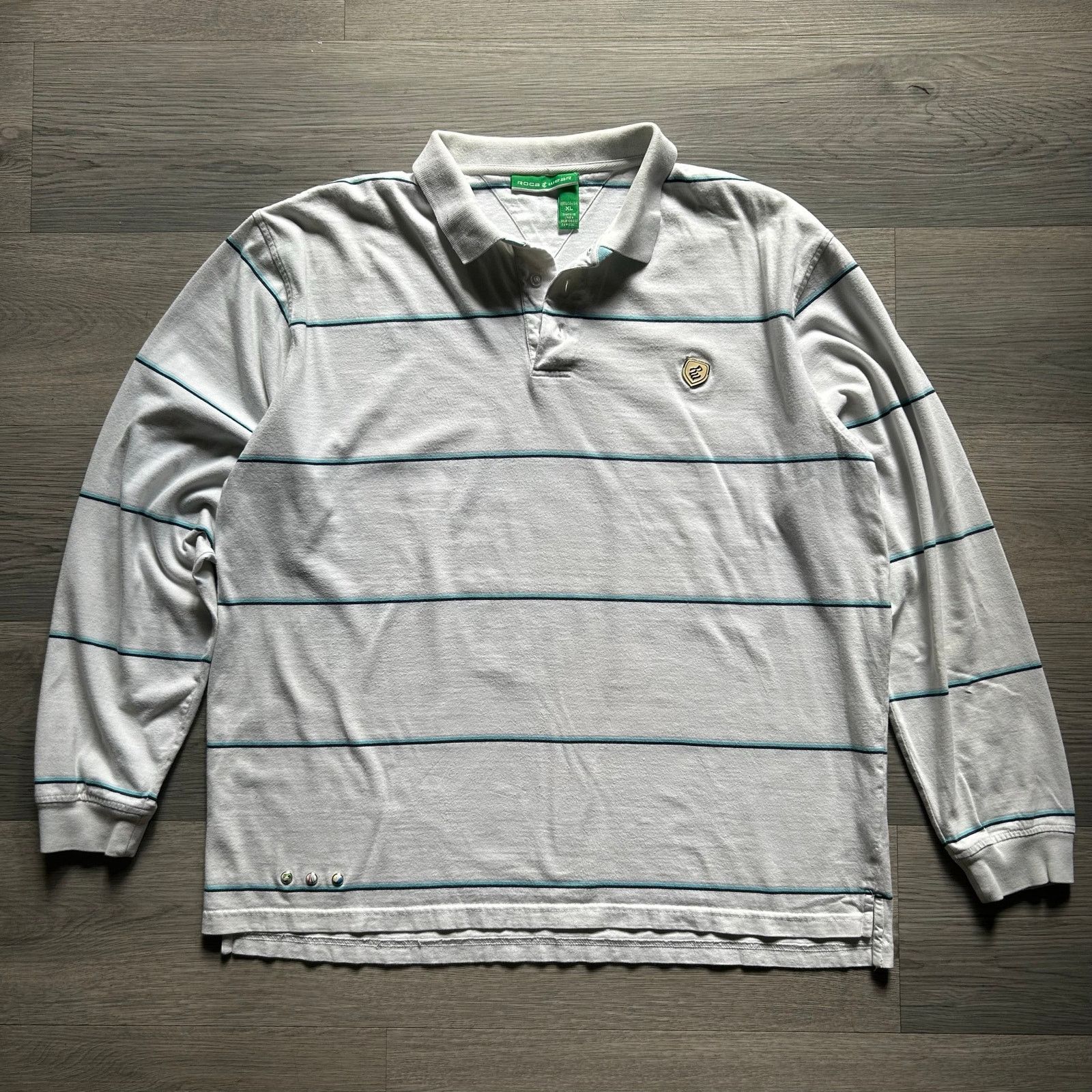 Rocawear Vintage y2k Rocawear Striped Long Sleeve Polo rugby Shirt Size US XL / EU 56 / 4 - 1 Thumbnail